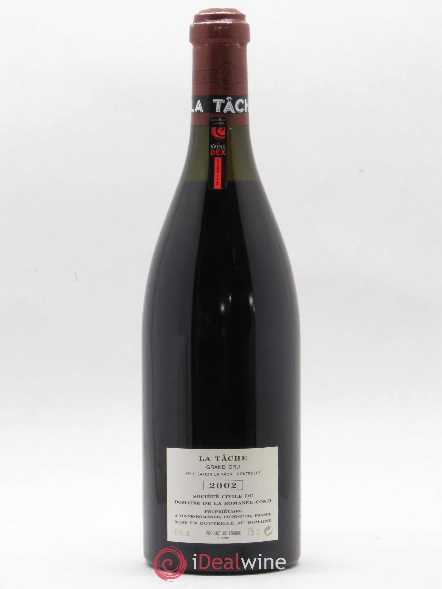 La Tâche Grand Cru Domaine de la Romanée-Conti 2002 - Lot de 1 bouteille - 1