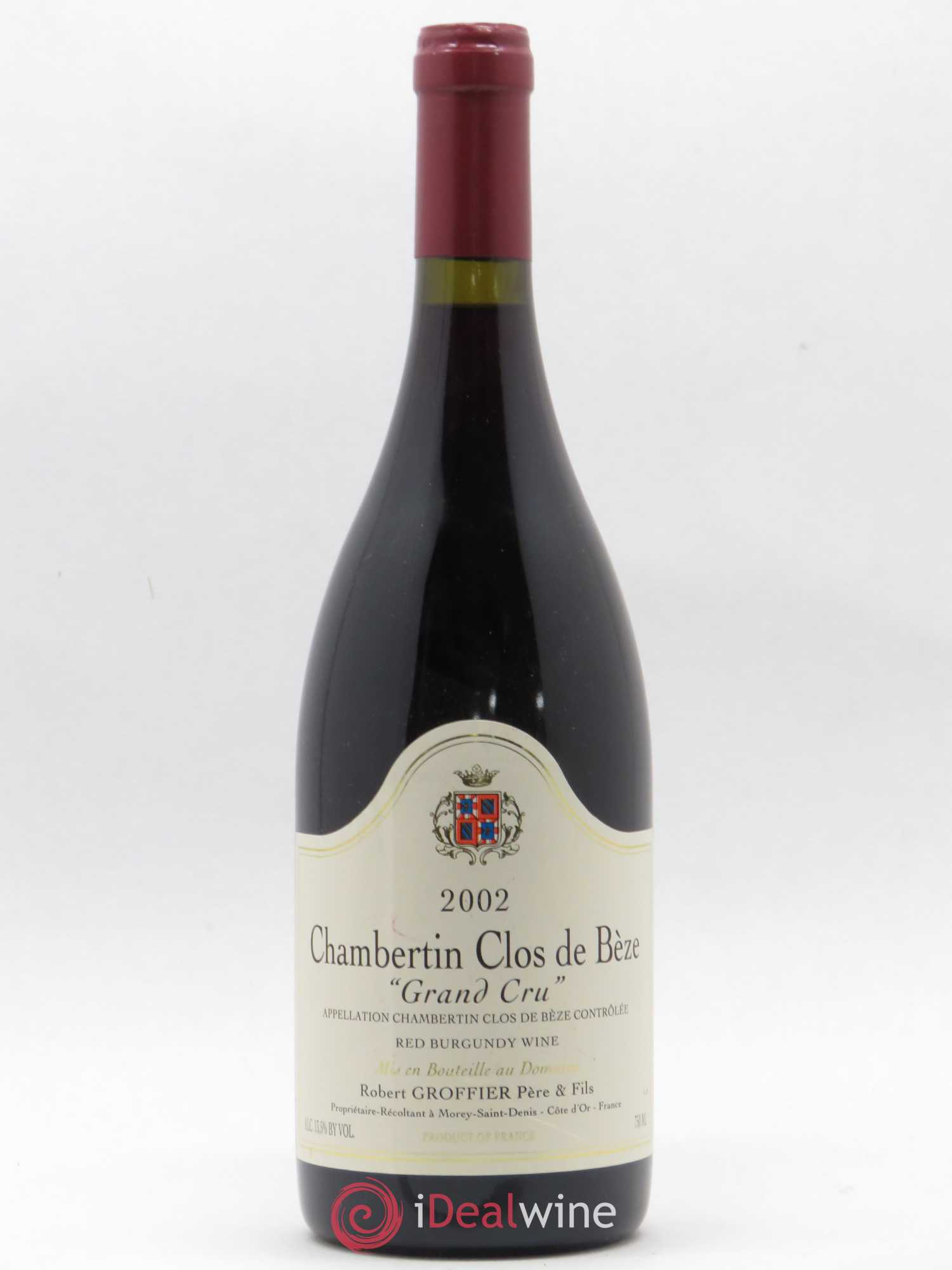 Chambertin Clos de Bèze Grand Cru Robert Groffier Père & Fils (Domaine) 2002 - Lot de 1 bouteille - 0