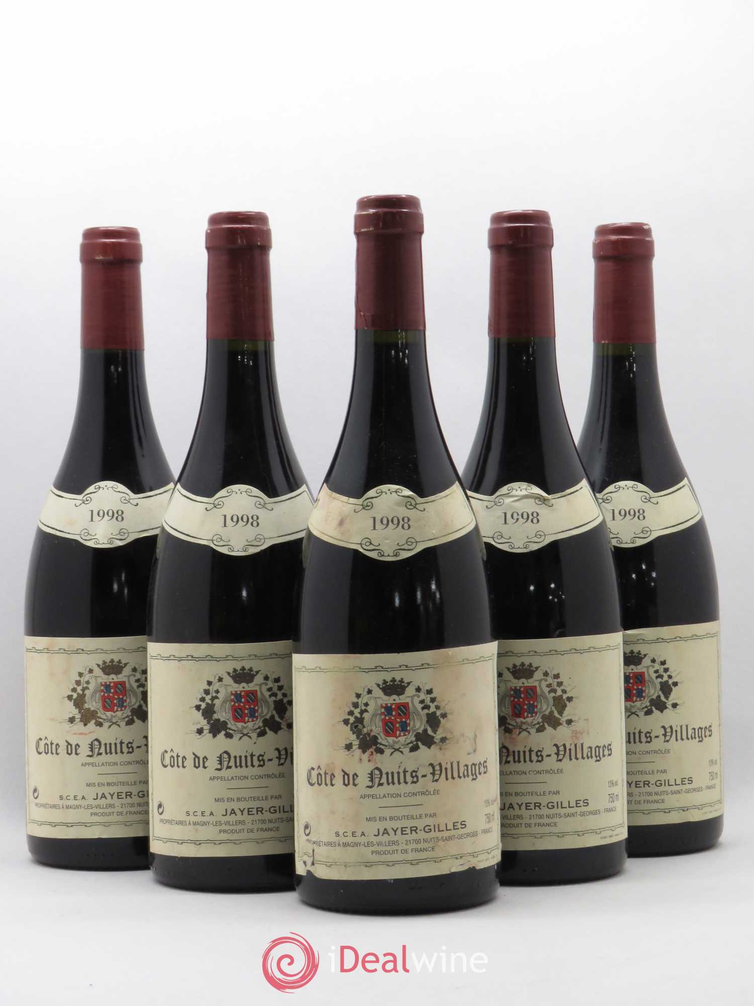 Côte de Nuits-Villages Hoffmann-Jayer (anciennement Jayer-Gilles) 1998 - Lot de 5 bouteilles - 0