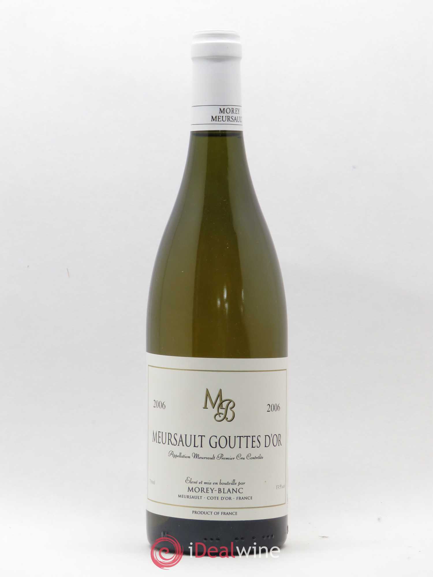 Meursault 1er Cru Gouttes d'or Domaine Morey Blanc 2006 - Posten von 1 Flasche - 0