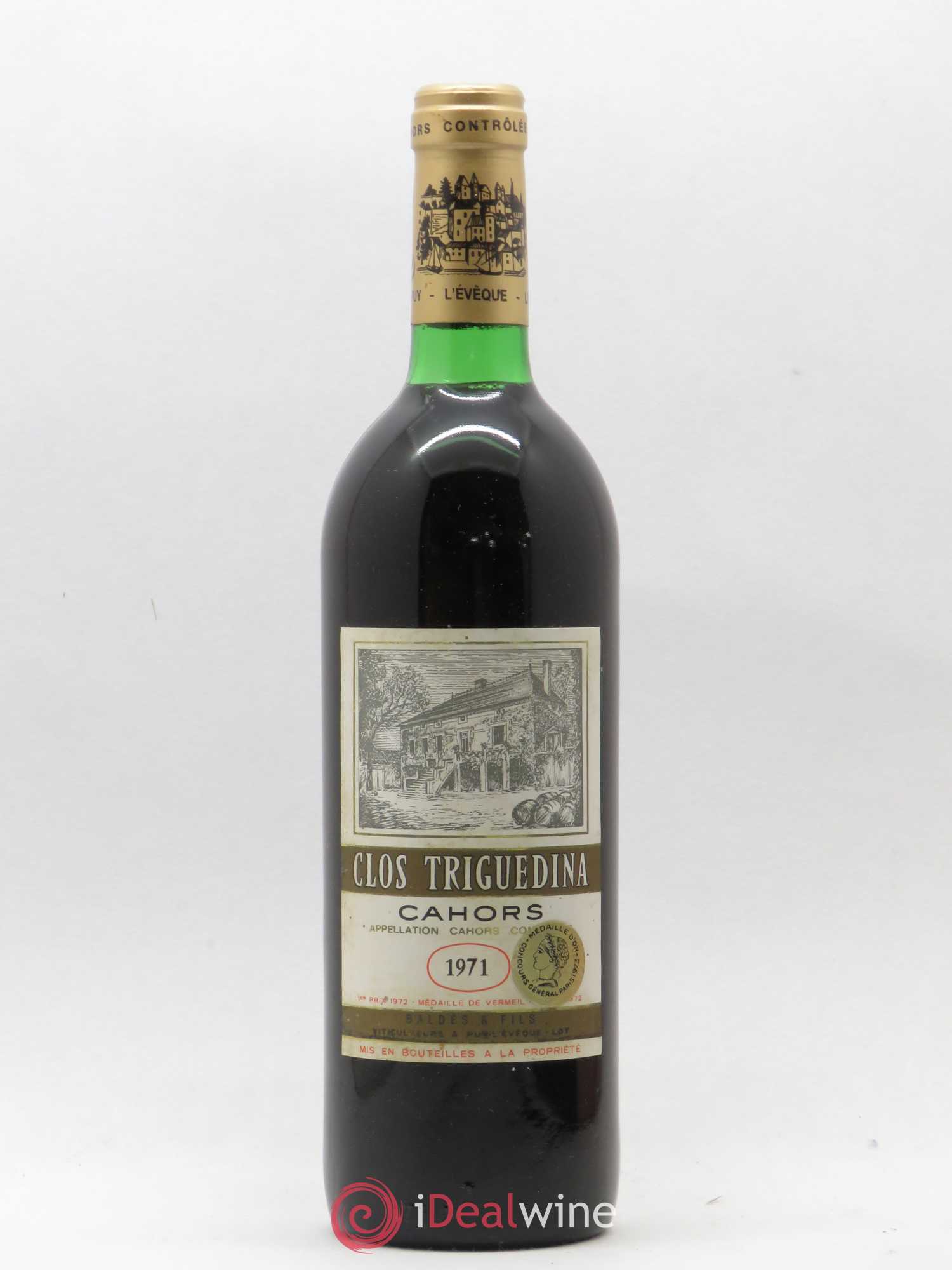 Cahors Clos Triguedina Jean-Luc Baldès 1971 - Lot de 1 bouteille - 0