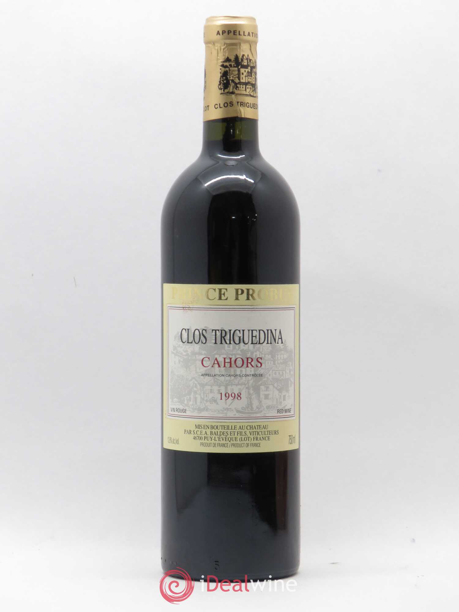 Cahors Clos Triguedina Probus Jean-Luc Baldès 1998 - Lot de 1 bouteille - 0