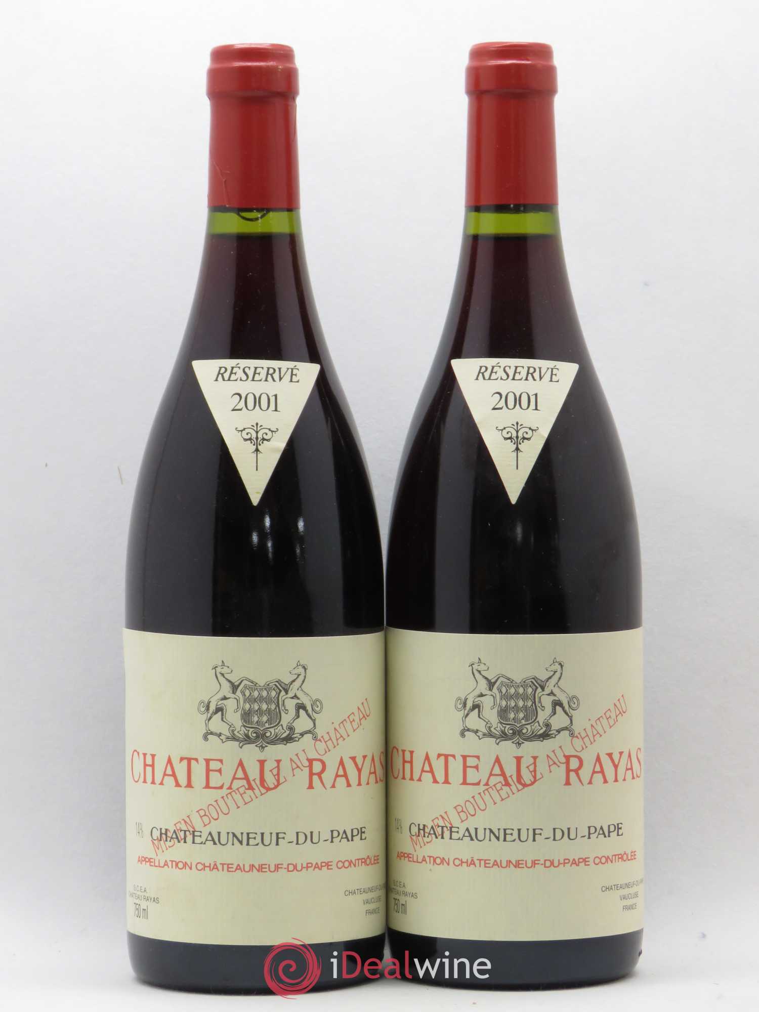 Châteauneuf-du-Pape Château Rayas Emmanuel Reynaud 2001 - Lot de 2 bouteilles - 0