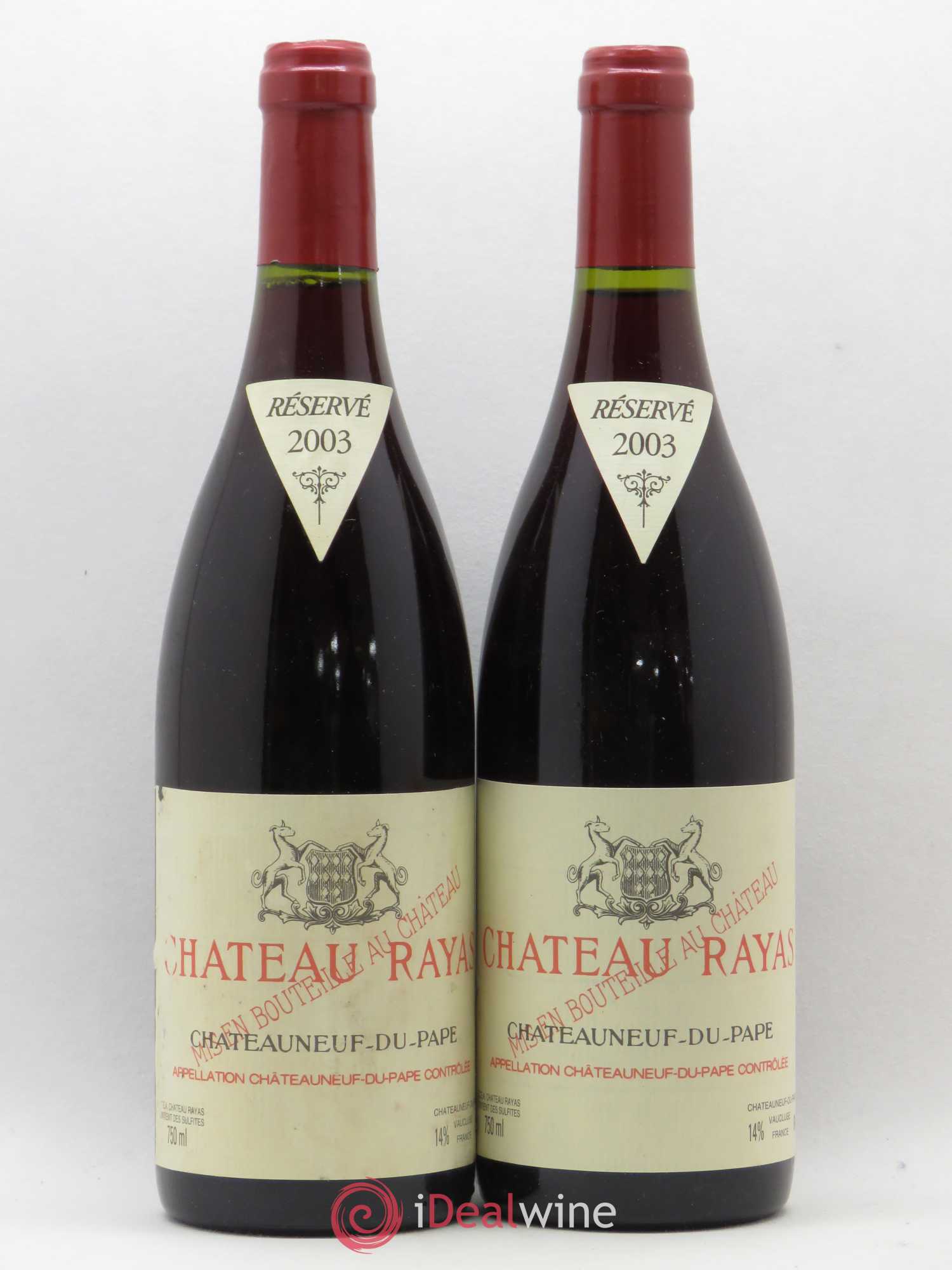 Châteauneuf-du-Pape Château Rayas Emmanuel Reynaud 2003 - Lot de 2 bouteilles - 0