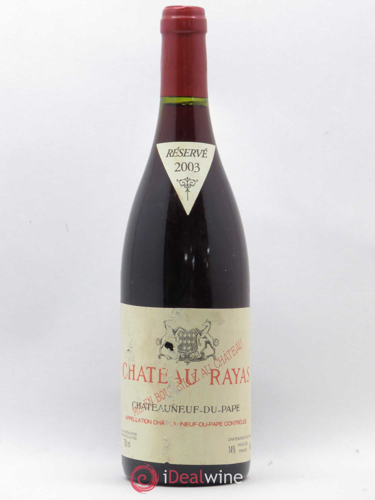 Châteauneuf-du-Pape Château Rayas Emmanuel Reynaud 2003 - Lot de 1 bouteille - 0