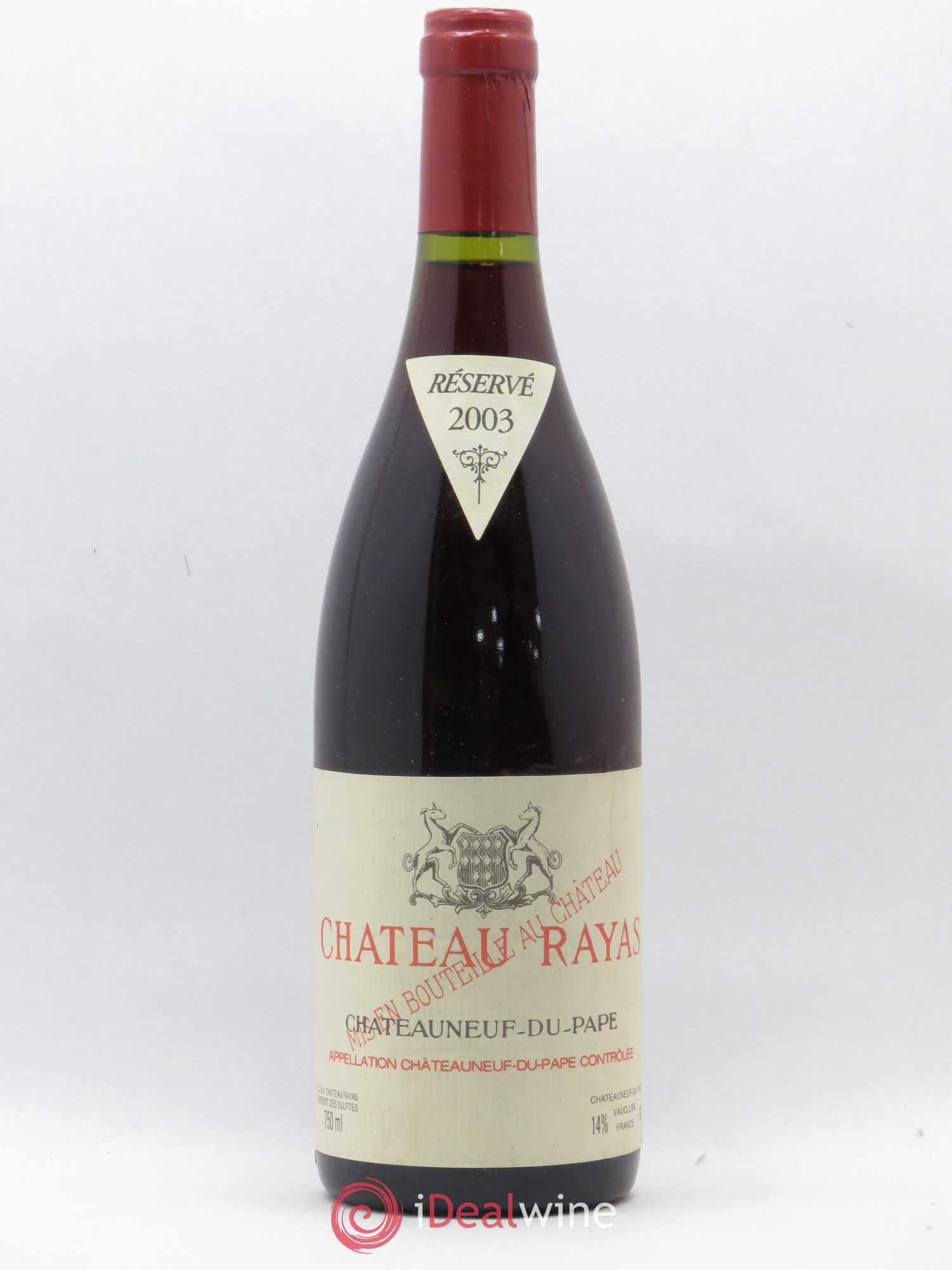 Châteauneuf-du-Pape Château Rayas Emmanuel Reynaud 2003 - Lot de 1 bouteille - 0
