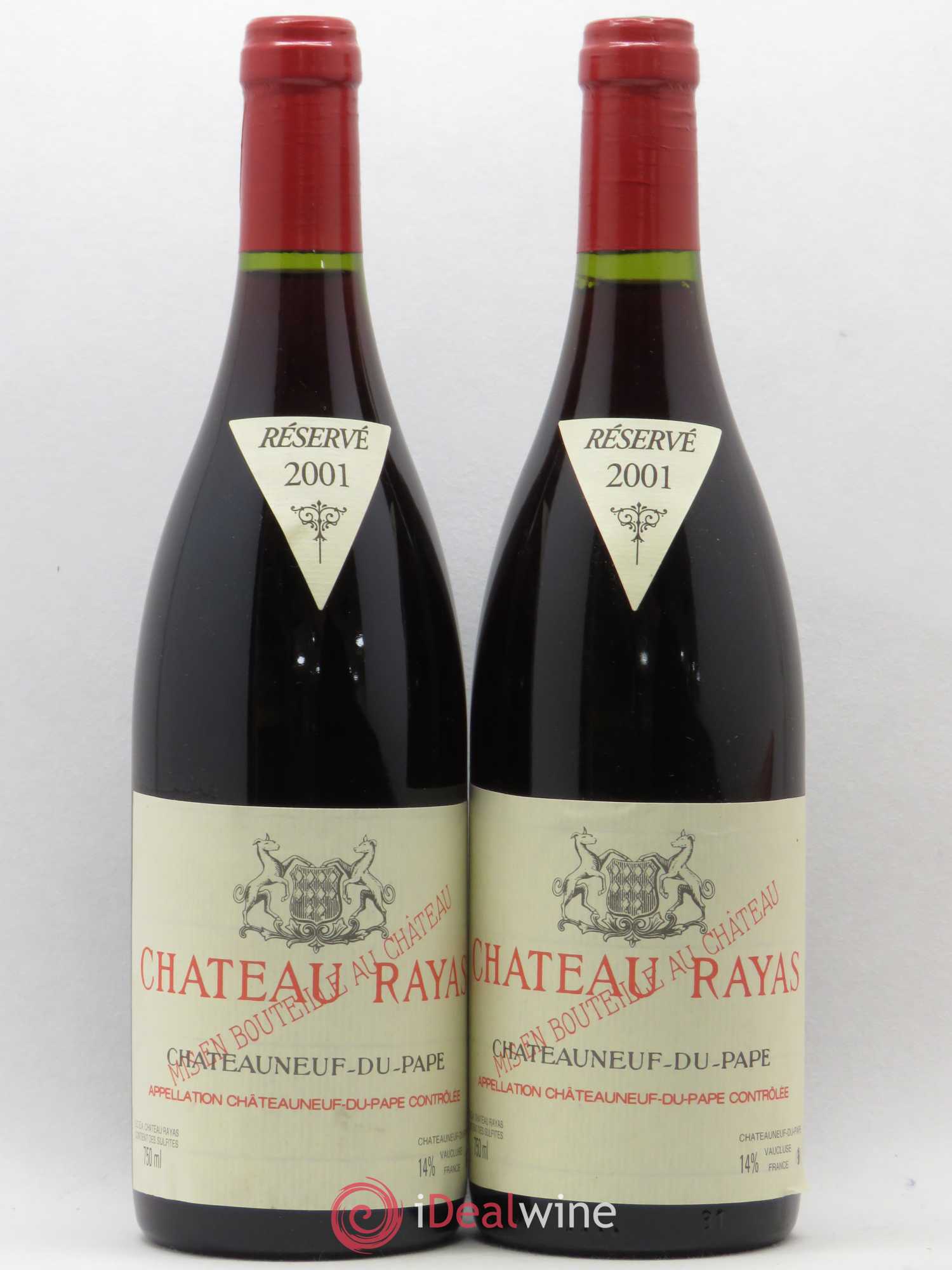 Châteauneuf-du-Pape Château Rayas Emmanuel Reynaud 2001 - Lot de 2 bouteilles - 0