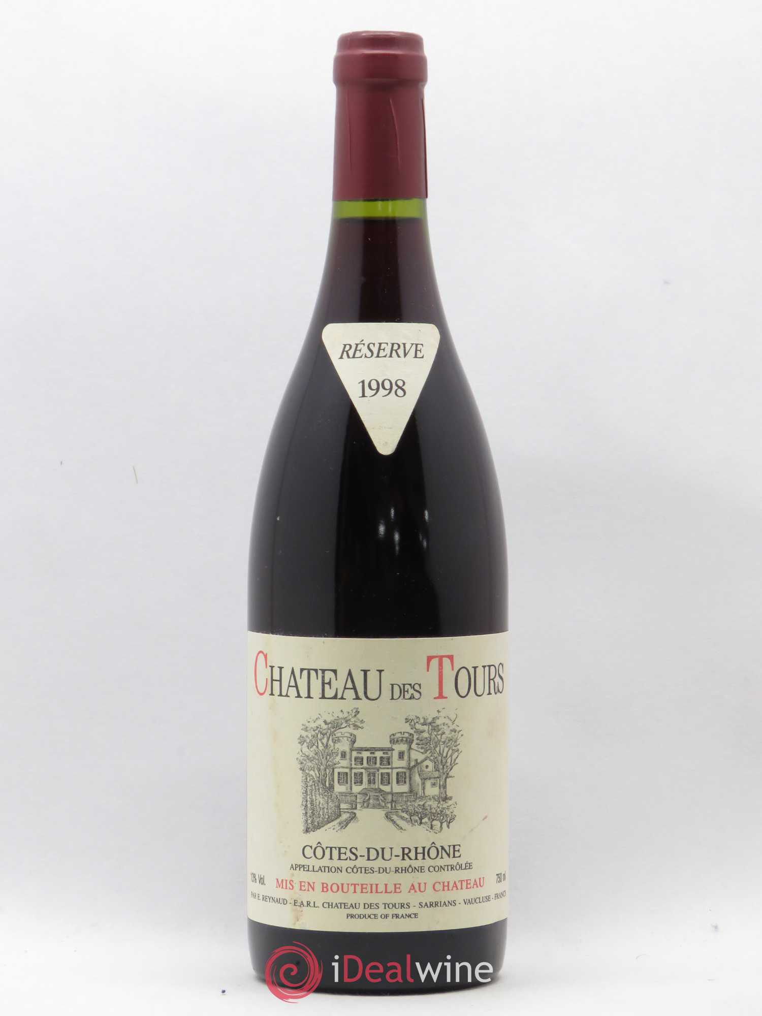 Côtes-du-Rhône Château des Tours Emmanuel Reynaud 1998 - Lot de 1 bouteille - 0