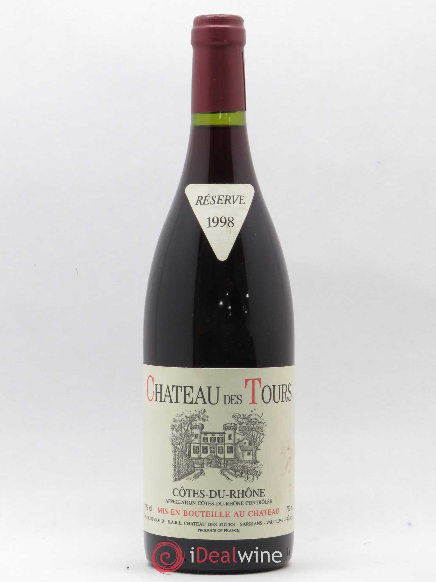 Côtes-du-Rhône Château des Tours Emmanuel Reynaud 1998 - Lot de 1 bouteille - 0