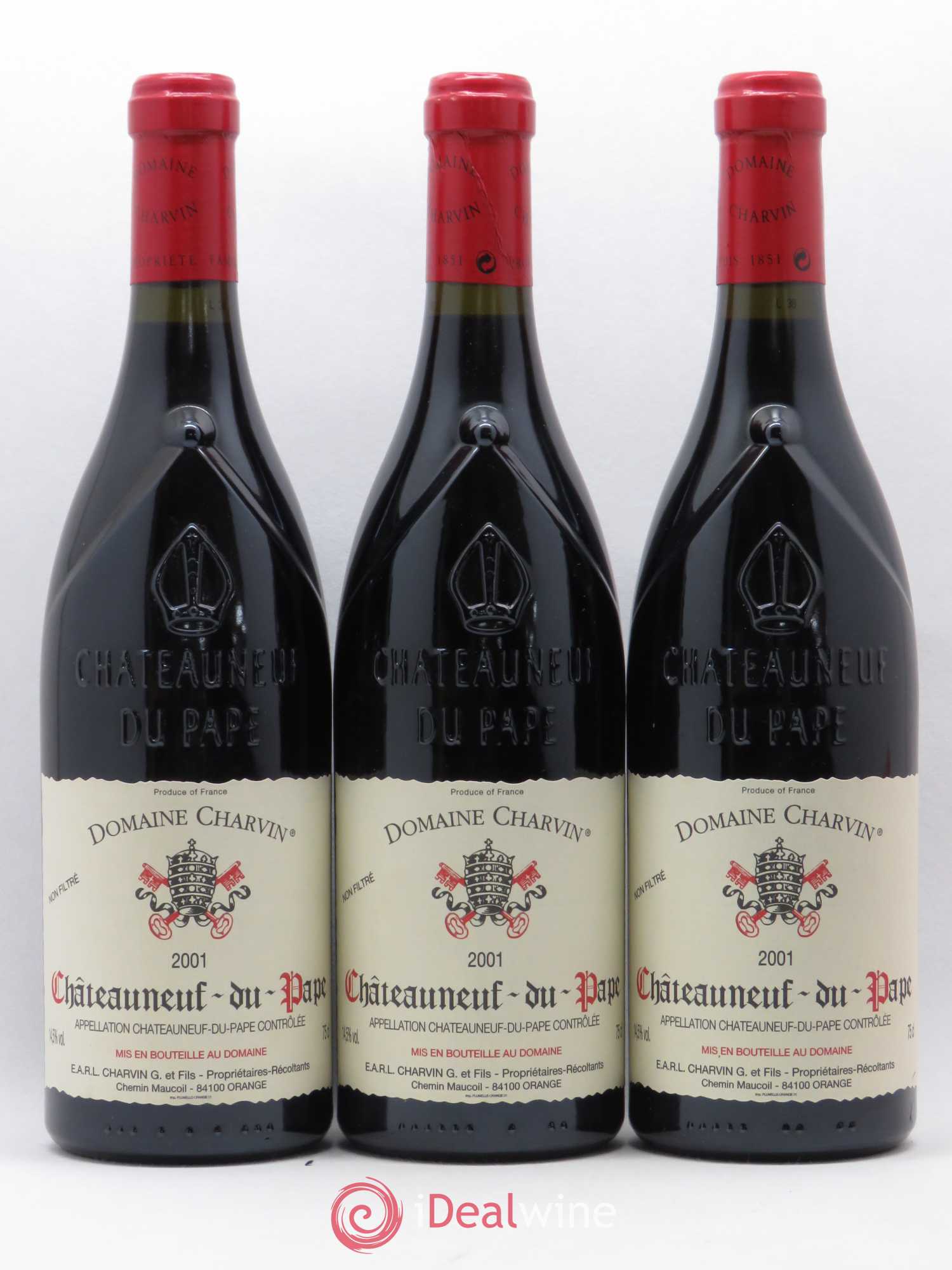 Châteauneuf-du-Pape Charvin (Domaine) 2001 - Lot de 3 bouteilles - 0