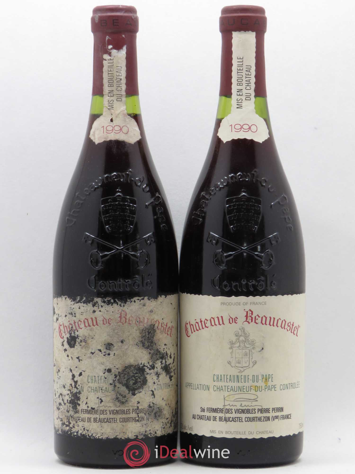 Châteauneuf-du-Pape Château de Beaucastel Famille Perrin 1990 - Lot de 2 bouteilles - 0