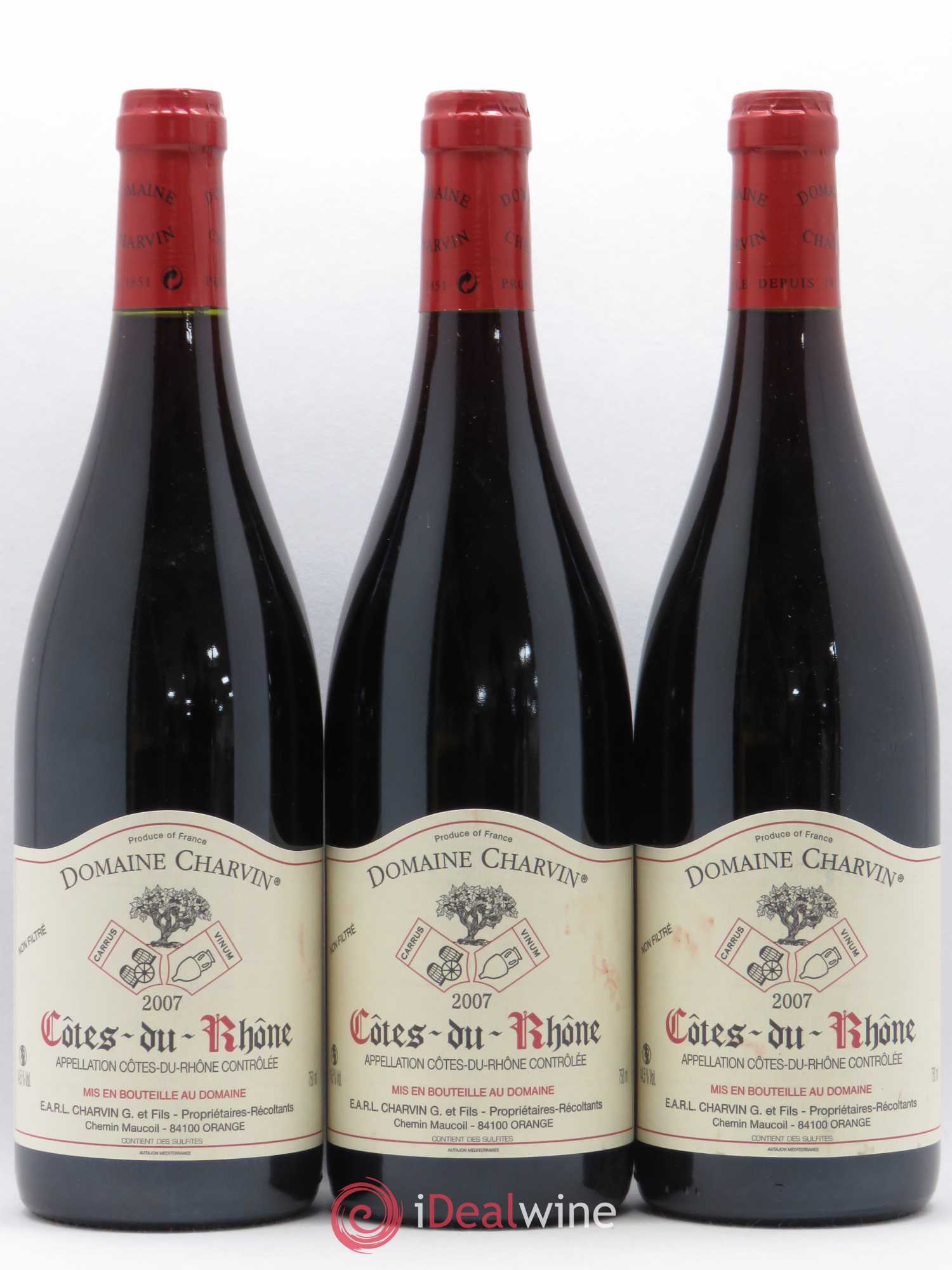 Côtes-du-Rhône Charvin (Domaine) 2007 - Lot de 6 bouteilles - 1
