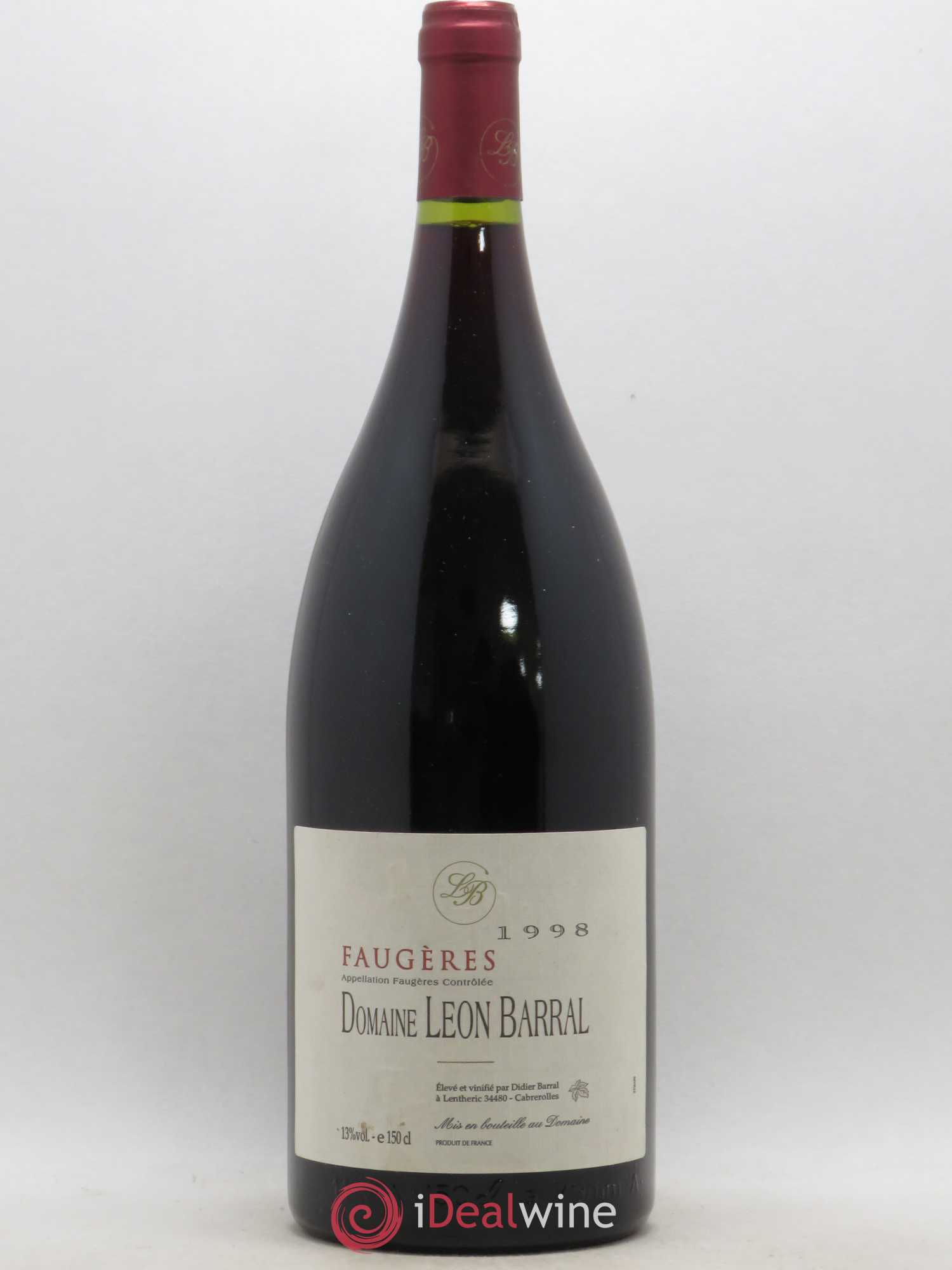 Faugères Domaine Léon Barral 1998 - Lot de 1 magnum - 0