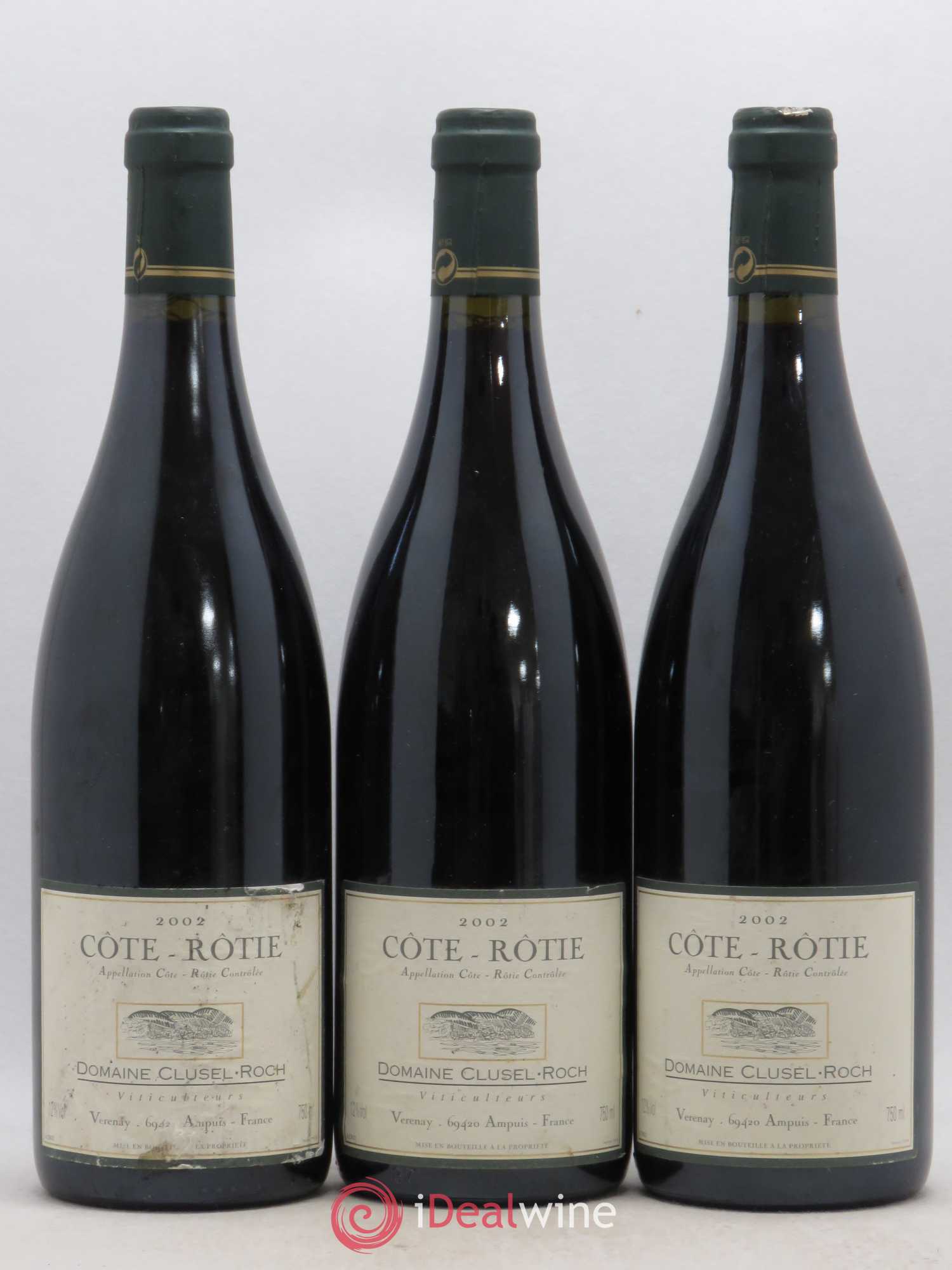 Côte-Rôtie Clusel-Roch 2002 - Lot de 3 bouteilles - 0