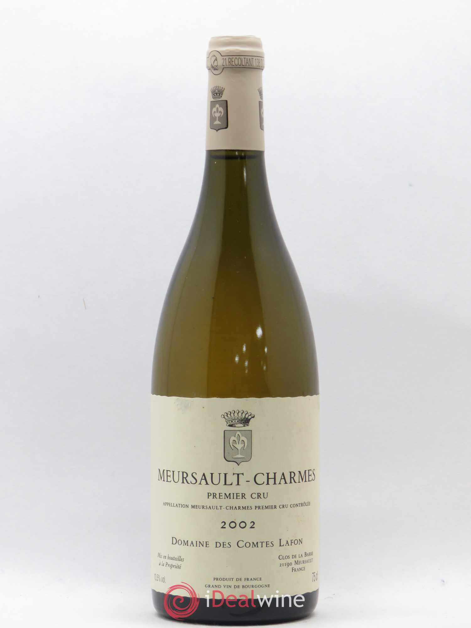 Meursault 1er Cru Charmes Comtes Lafon (Domaine des) 2002 - Lot de 1 bouteille - 0