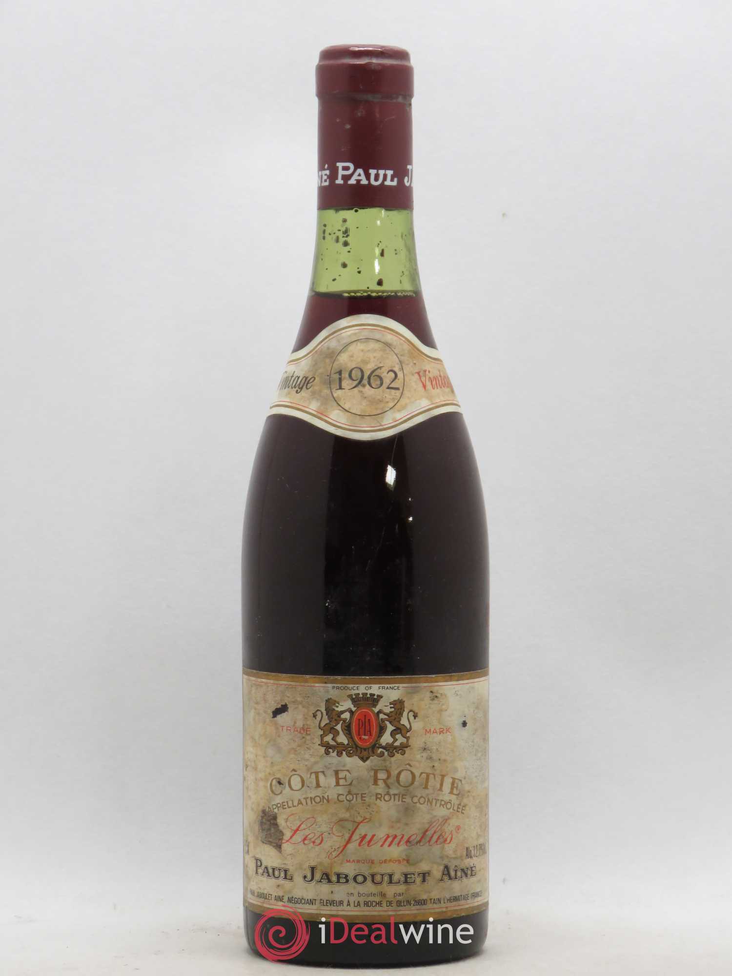 Côte-Rôtie Les Jumelles Paul Jaboulet Ainé 1962 - Lot de 1 bouteille - 0