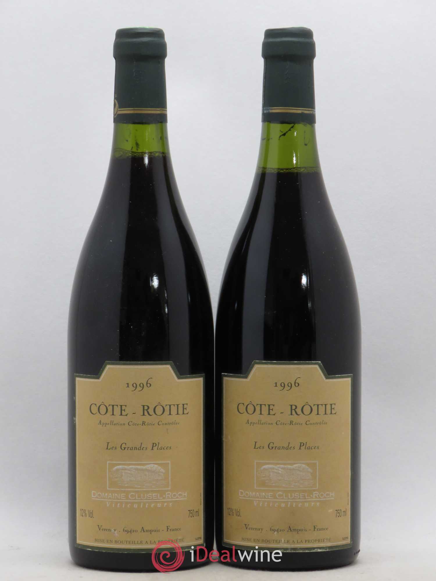 Côte-Rôtie Les Grandes Places Clusel-Roch 1996 - Lot de 2 bouteilles - 0