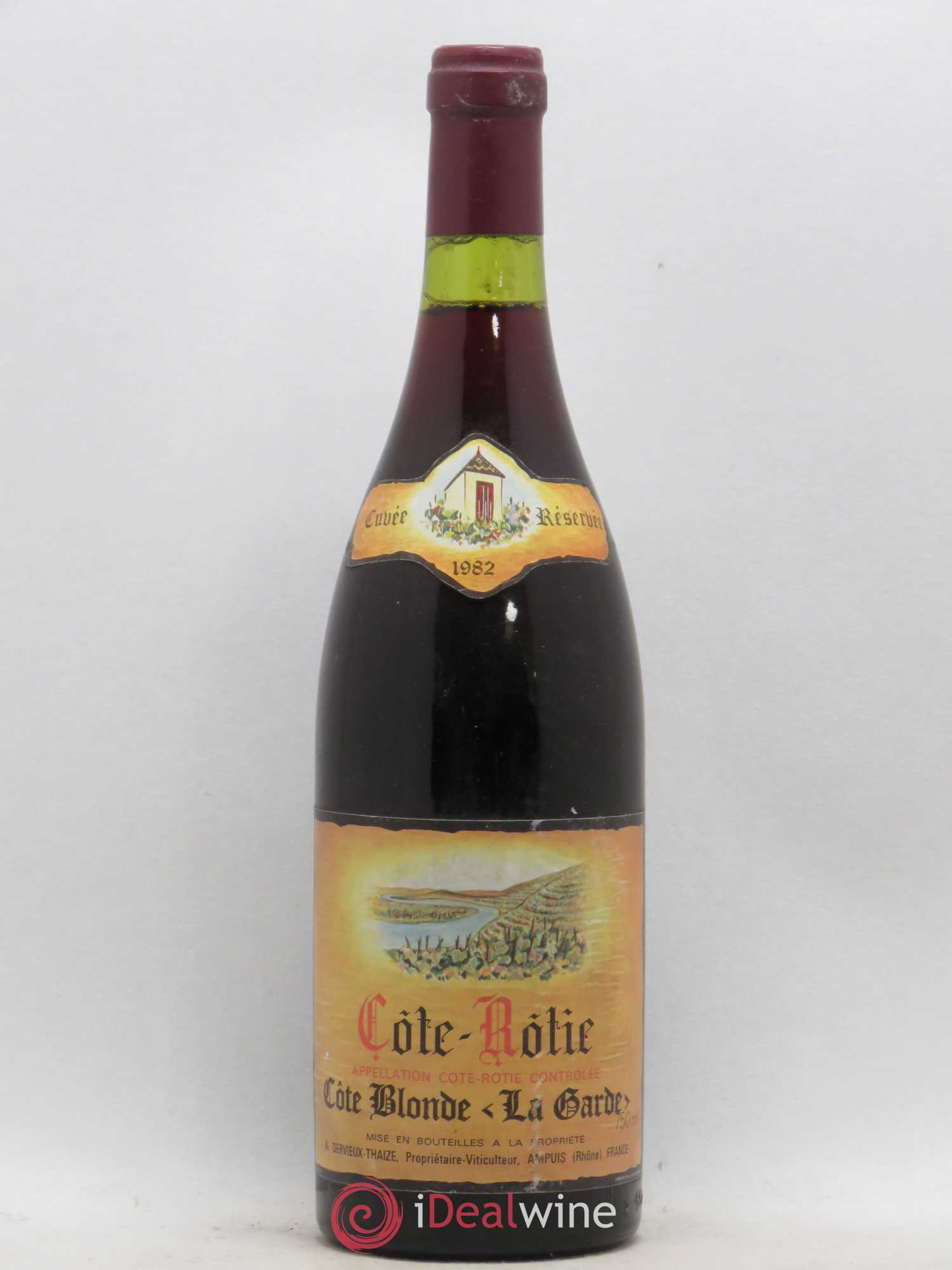 Côte-Rôtie Côte Blonde La Garde Dervieux Thaize 1982 - Lot de 1 bouteille - 0