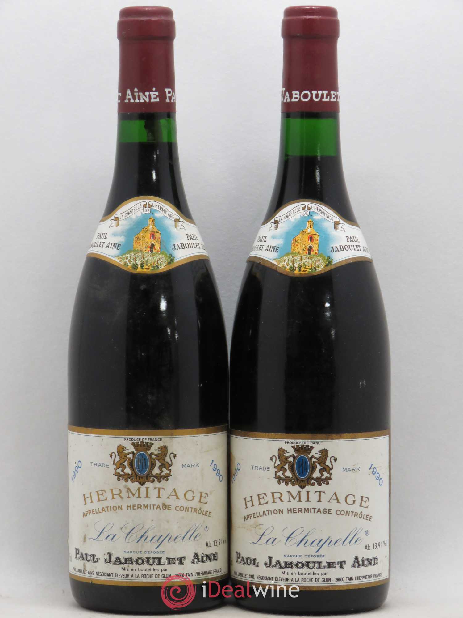 Hermitage La Chapelle Paul Jaboulet Ainé 1990 - Lot de 2 bouteilles - 0