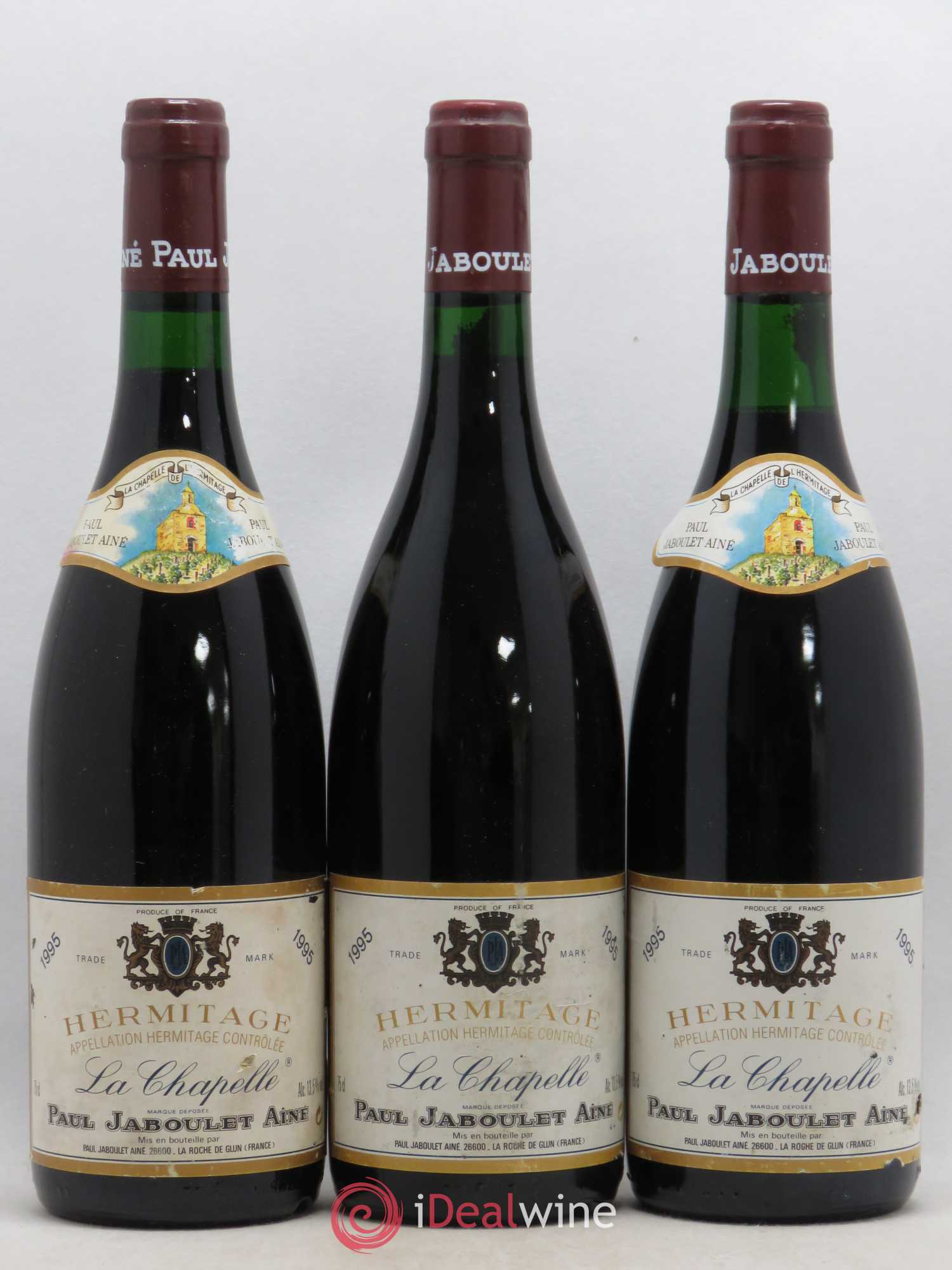 Hermitage La Chapelle Paul Jaboulet Ainé 1995 - Lot de 3 bouteilles - 0