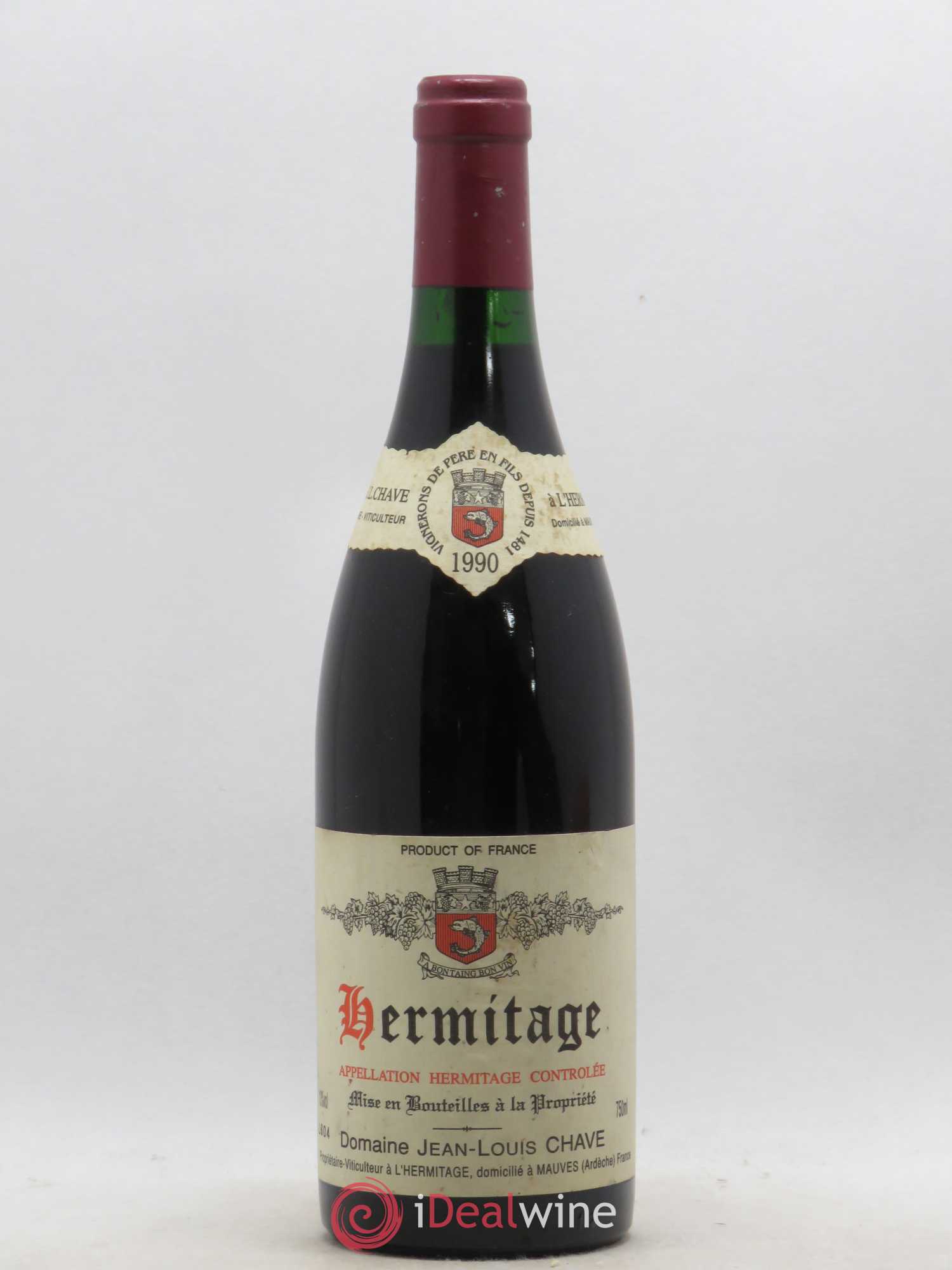 Hermitage Jean-Louis Chave 1990 - Lot de 1 bouteille - 0