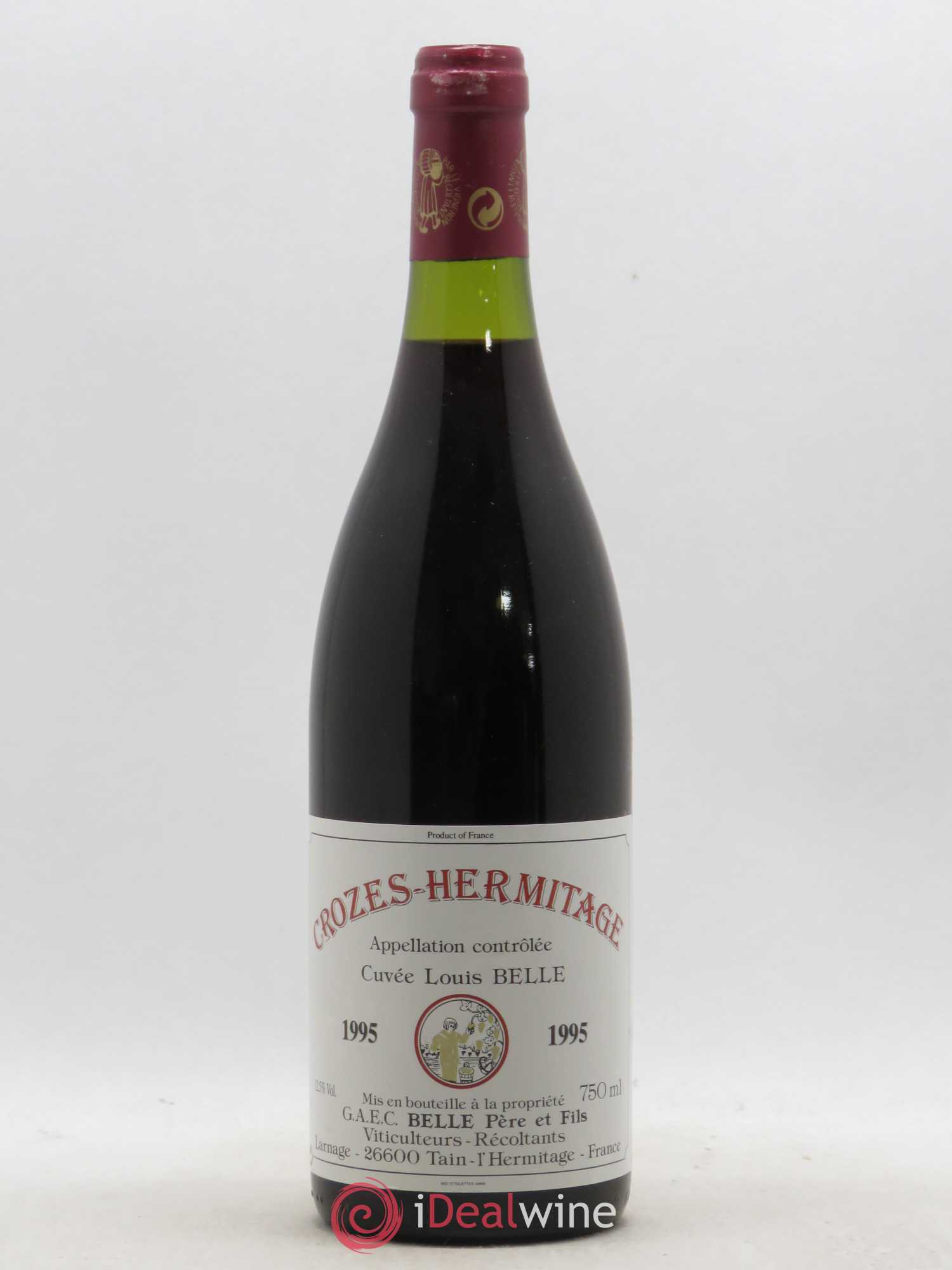 Crozes-Hermitage Louis Belle Domaine Belle 1995 - Posten von 1 Flasche - 0