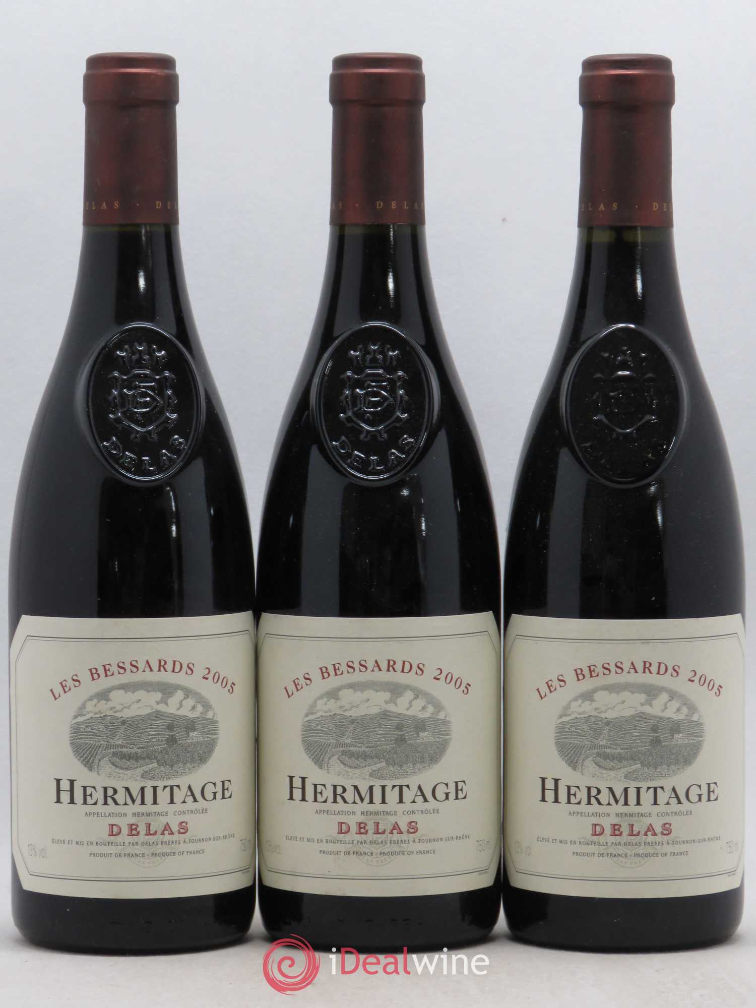 Hermitage Les Bessards Delas Frères 2005 - Lot de 3 bouteilles - 0