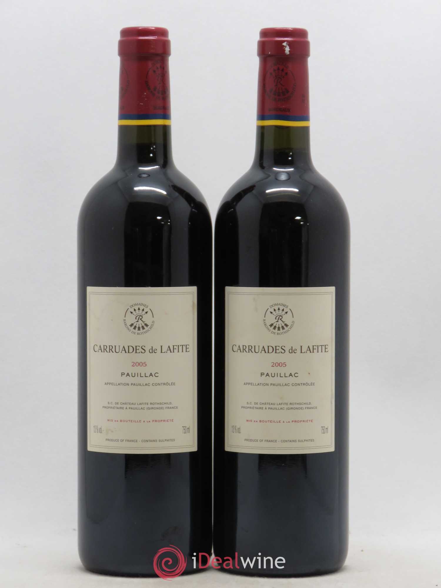 Carruades de Lafite Rothschild Second Vin 2005 - Lot de 2 bouteilles - 1