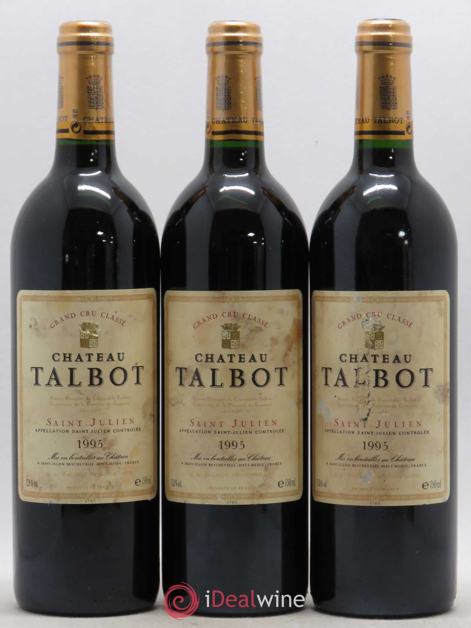 Château Talbot 4ème Grand Cru Classé 1995 - Lot de 6 bouteilles - 1