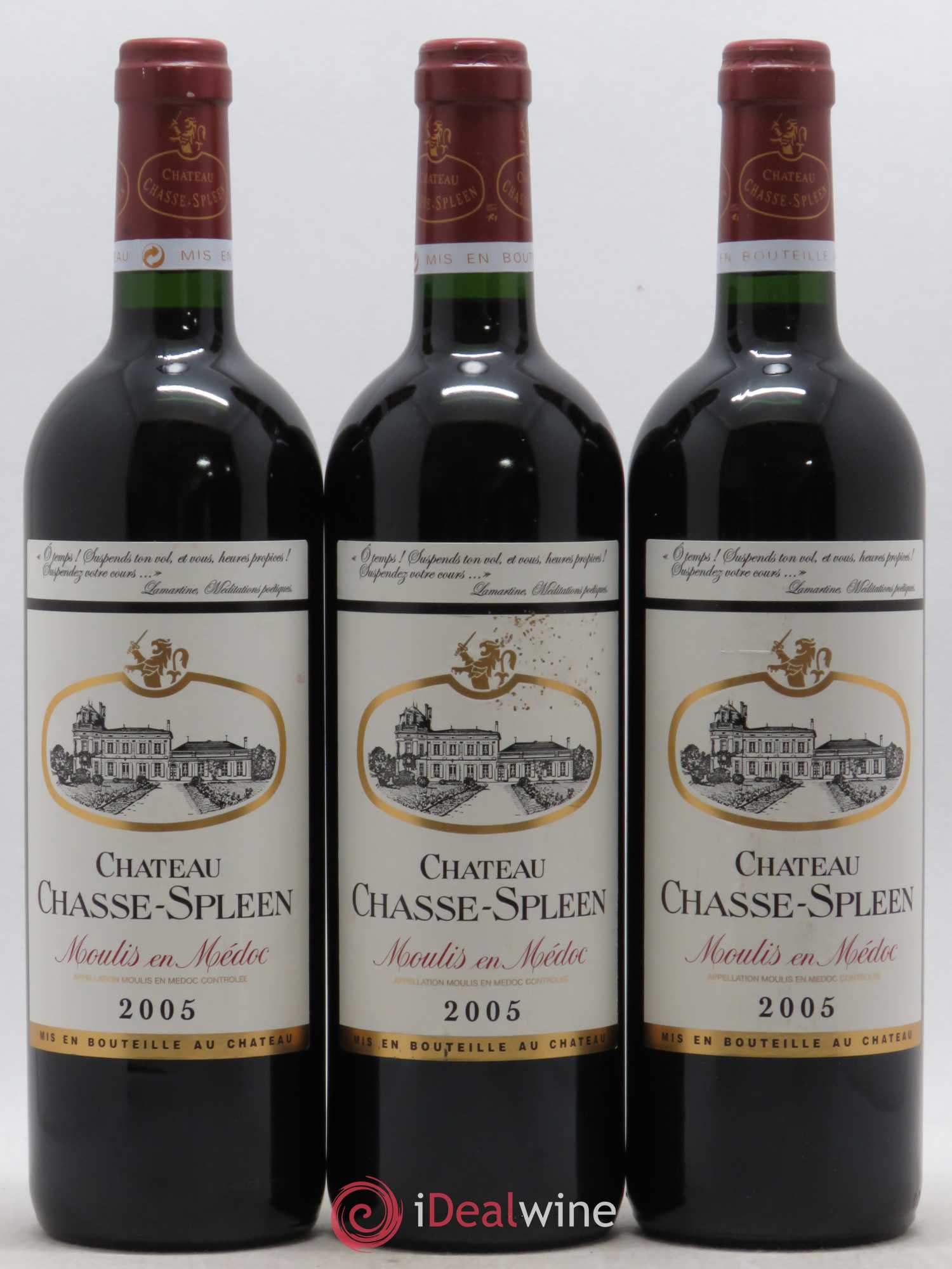 Château Chasse Spleen 2005 - Lot de 3 bouteilles - 0