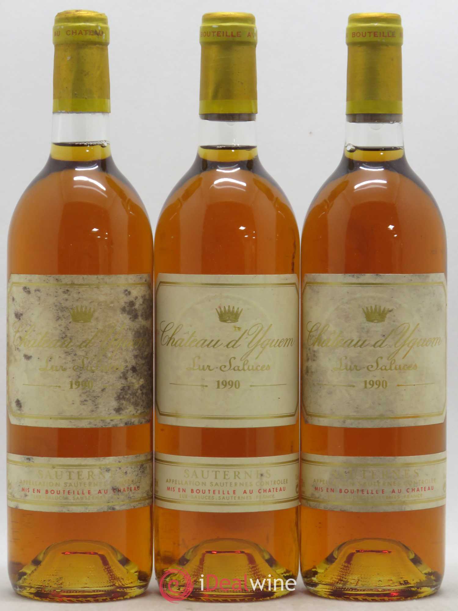Château d' Yquem 1er Cru Classé Supérieur 1990 - Lotto di 3 bottiglie - 0