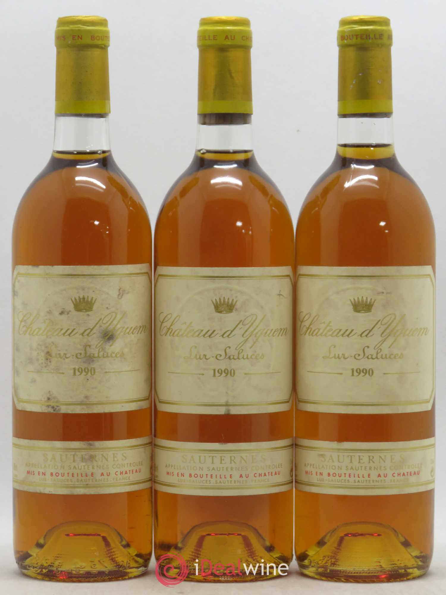 Château d' Yquem 1er Cru Classé Supérieur 1990 - Lotto di 3 bottiglie - 0
