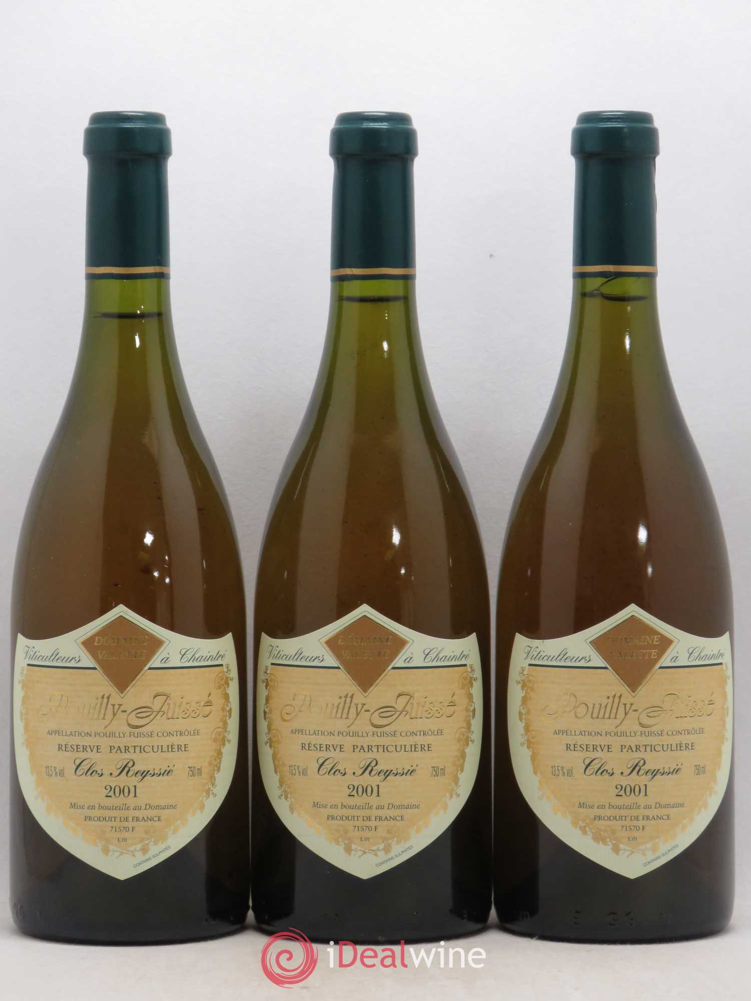 Pouilly-Fuissé Clos Reyssié Valette (Domaine) 2001 - Lot de 3 bouteilles - 0