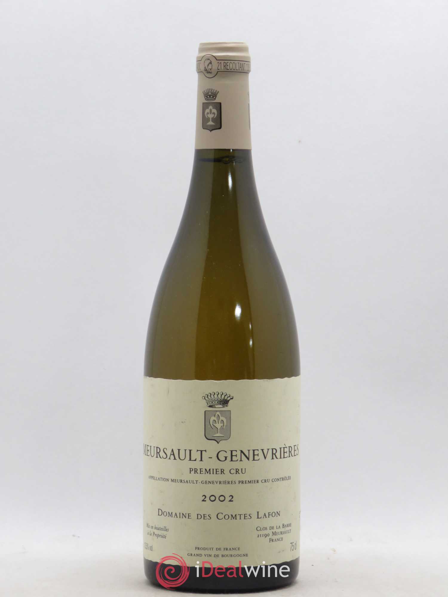 Meursault 1er Cru Genevrières Comtes Lafon (Domaine des) 2002 - Lot de 1 bouteille - 0