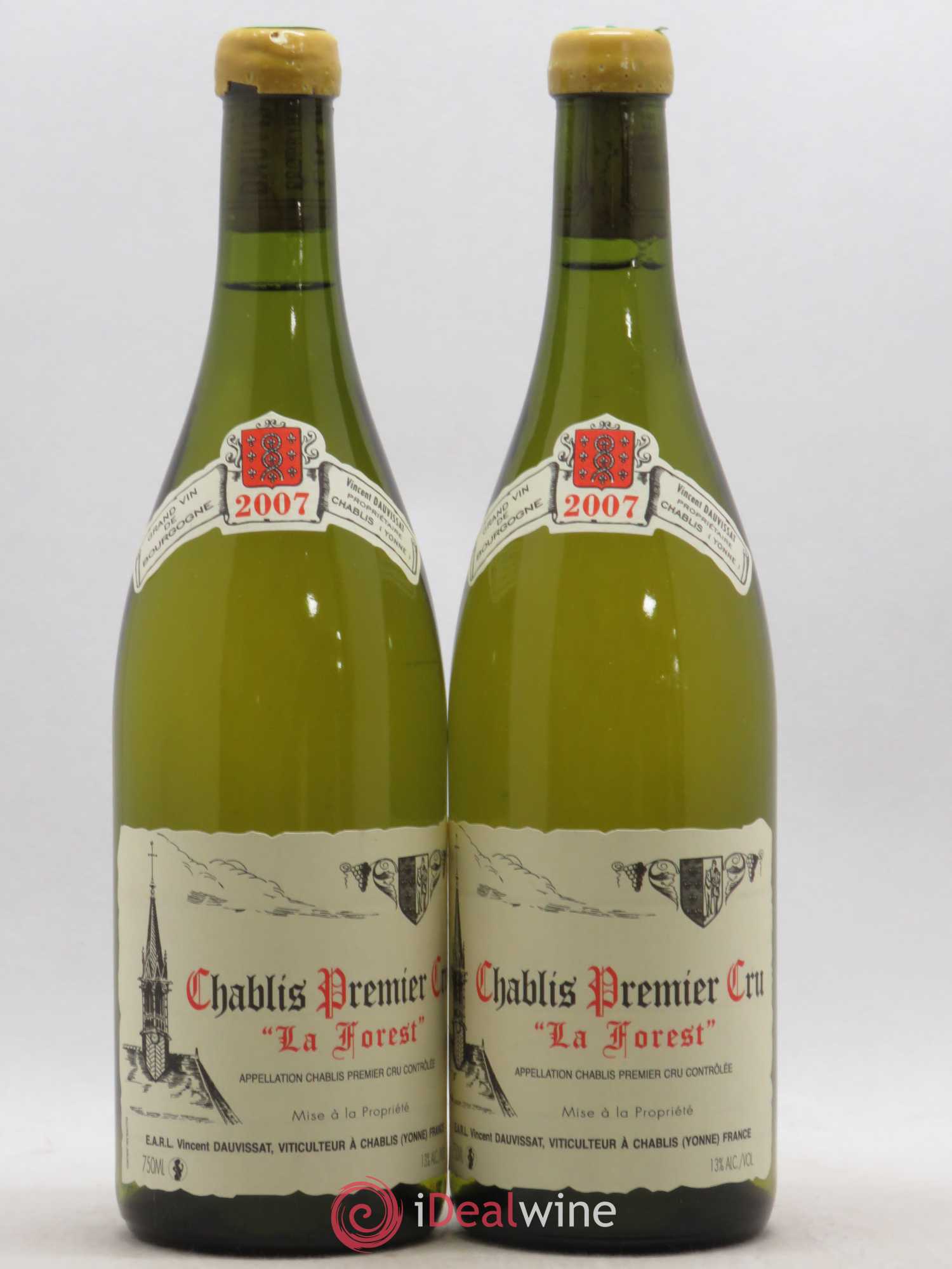 Chablis 1er Cru La Forest Vincent Dauvissat (Domaine) 2007 - Lot de 2 bouteilles - 0