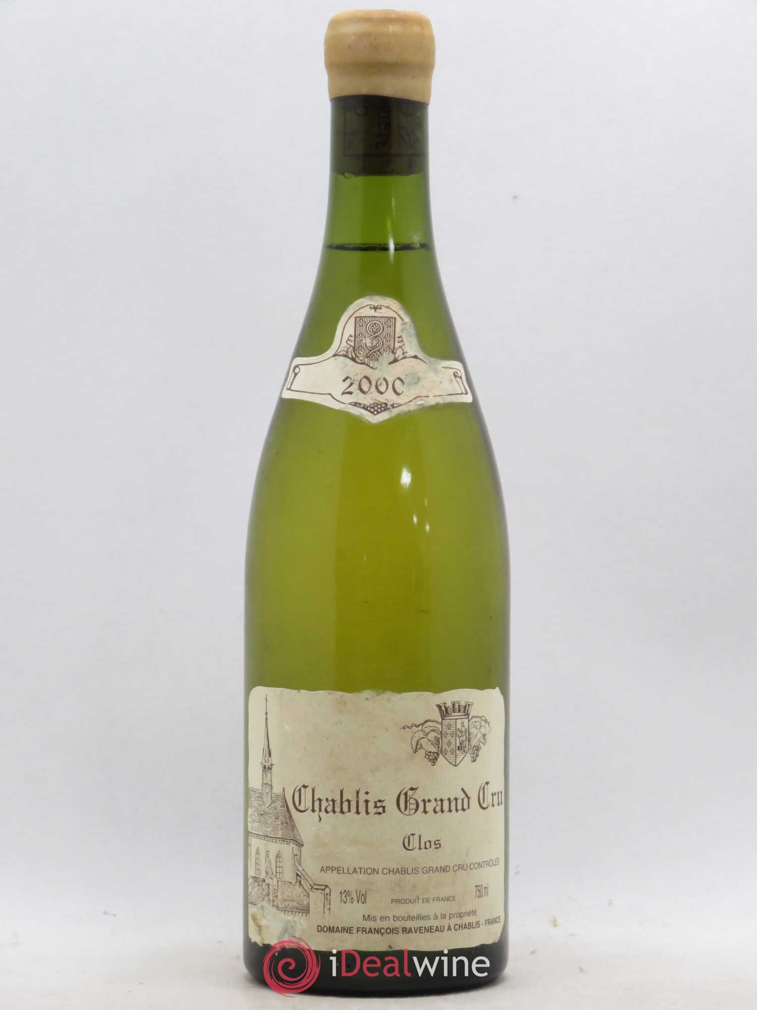 Chablis Grand Cru Clos Raveneau (Domaine) 2000 - Lot de 1 bouteille - 0