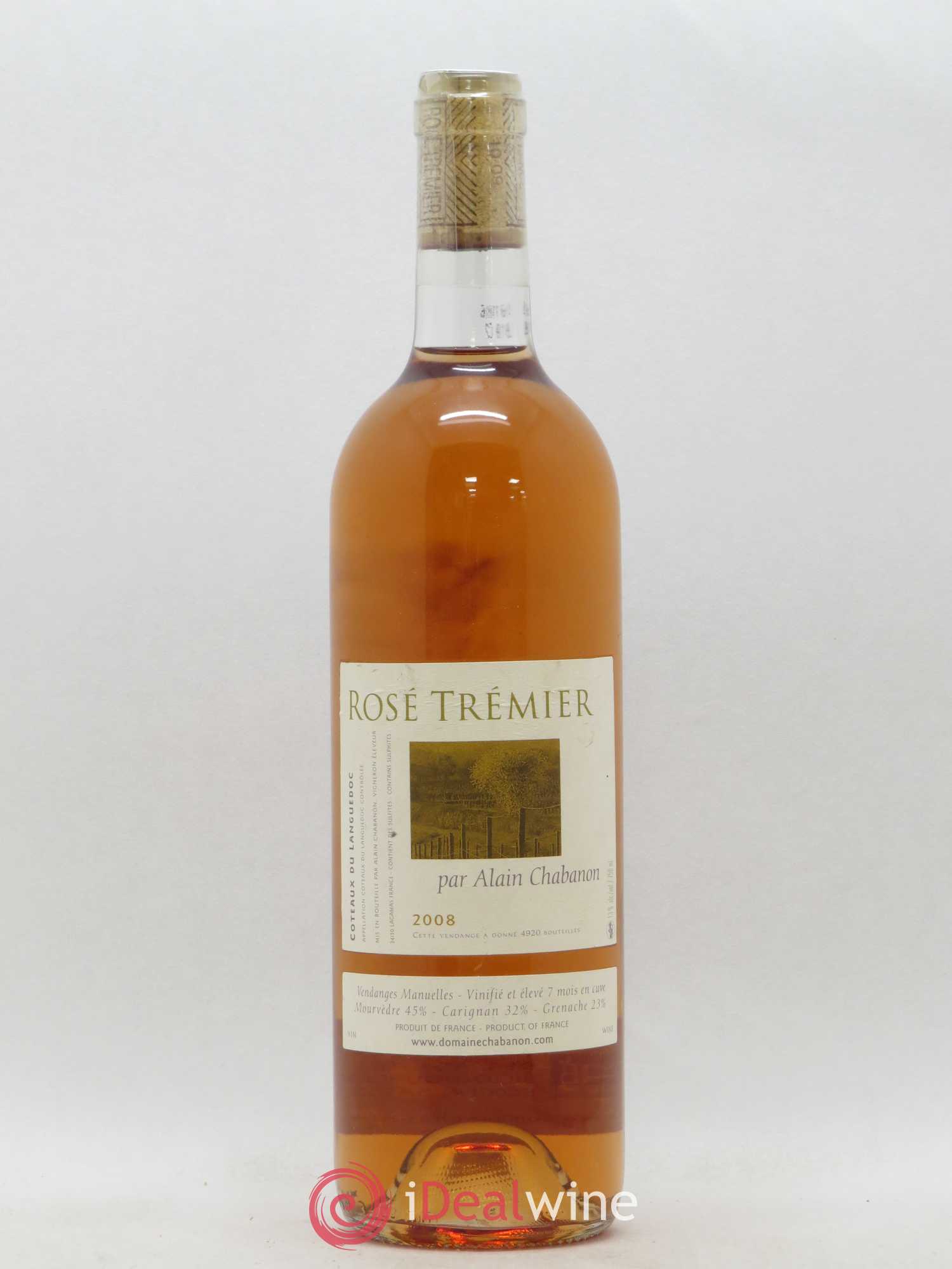 Pays d'Oc Alain Chabanon (Domaine) Rosé Trémier (senza prezzo di riserva) 2008 - Lotto di 1 bottiglia - 0