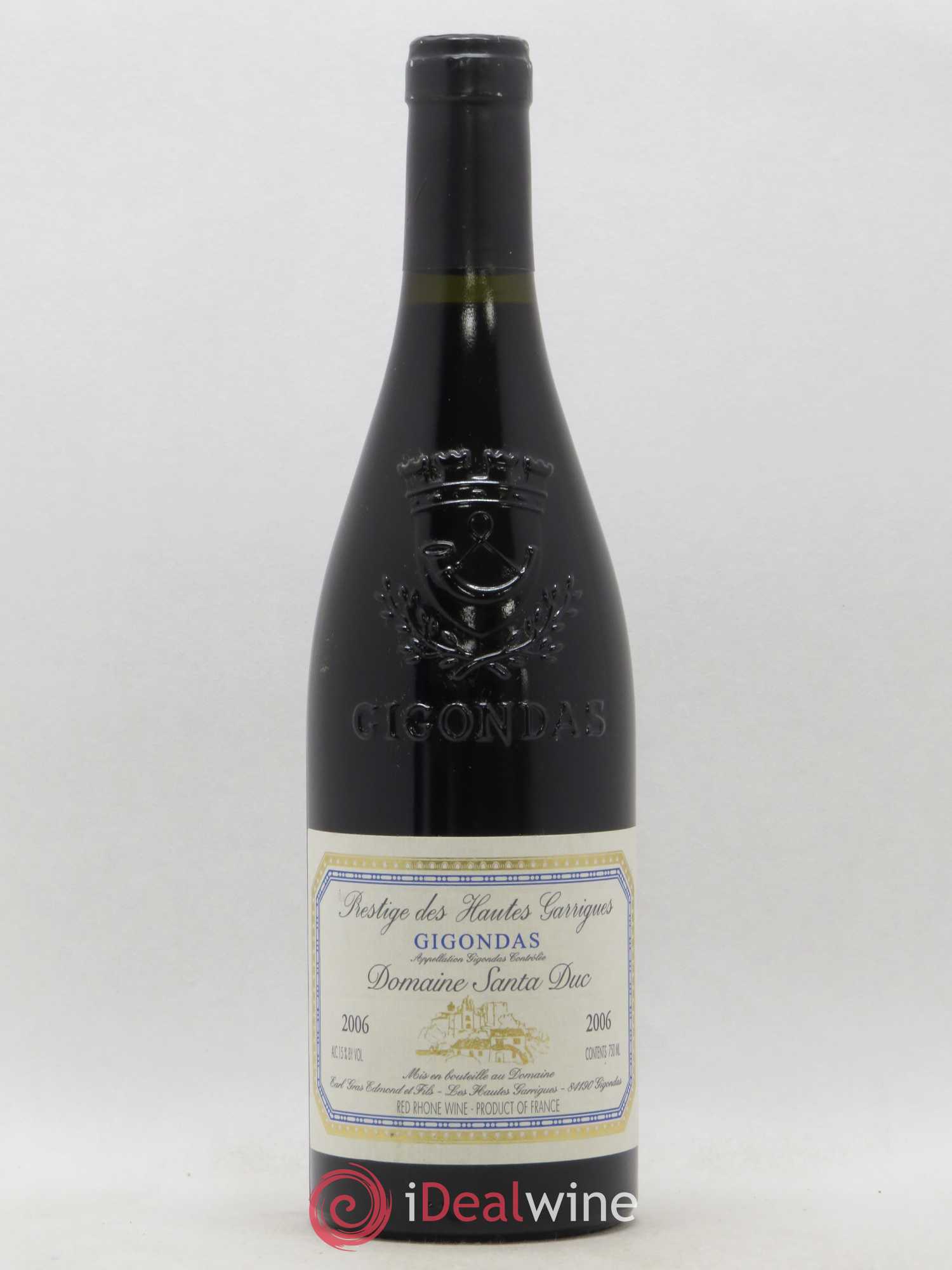 Gigondas Santa Duc (Domaine) Hautes Garrigues Famille Gras 2006 - Lot de 1 bouteille - 0