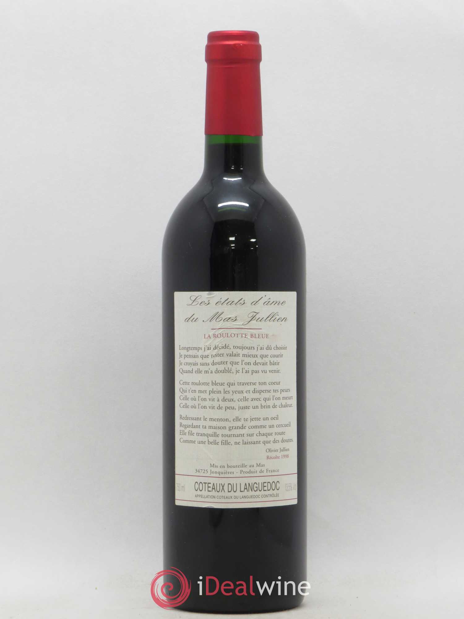 Terrasses du Larzac Mas Jullien Les Etats d'Ame du Mas Jullien Olivier Jullien 1998 - Lot de 1 bouteille - 0