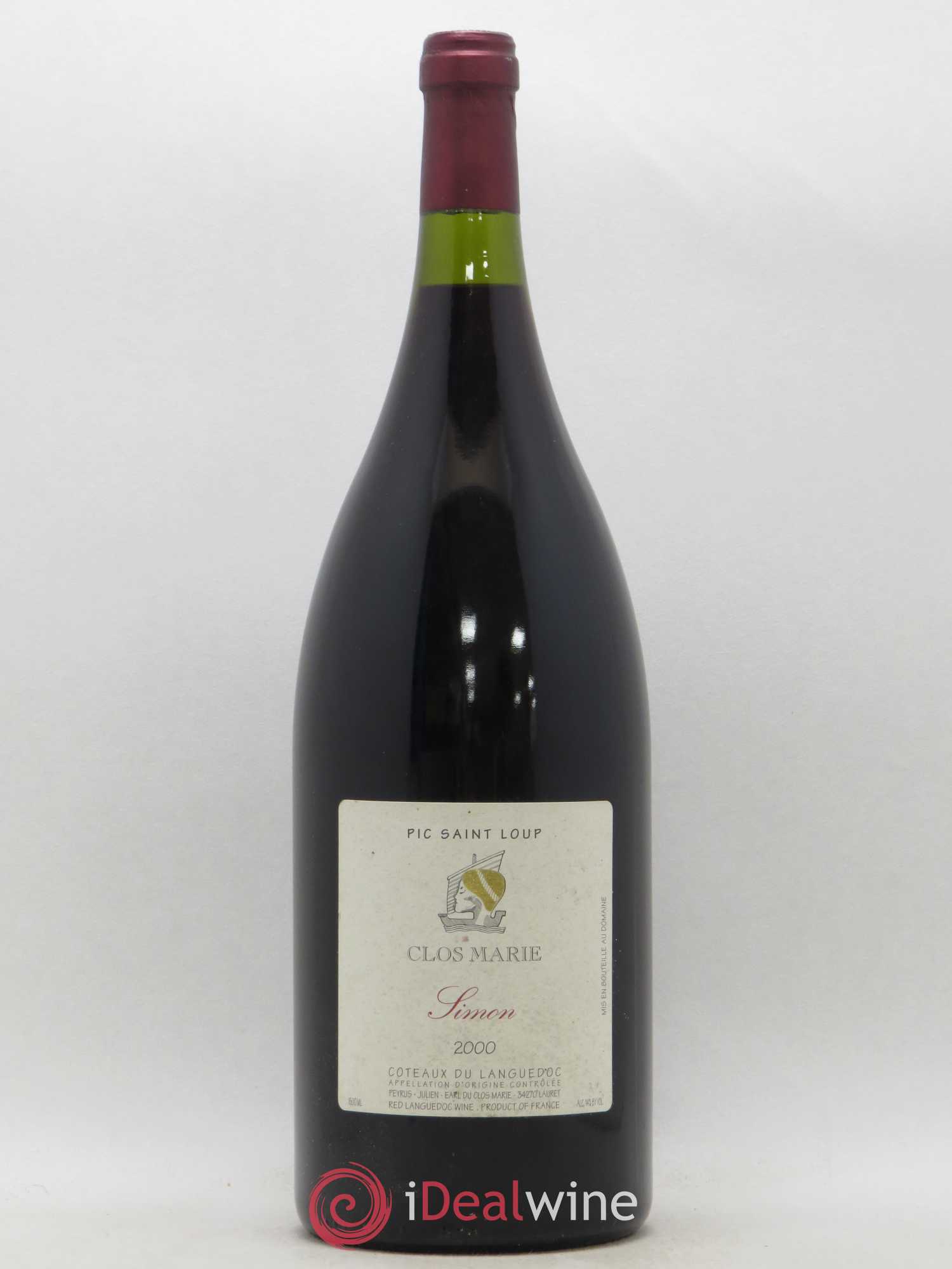 Pic Saint-Loup Clos Marie Cuvée Simon Christophe Peyrus et Françoise Julien 2000 - Lot de 1 magnum - 0