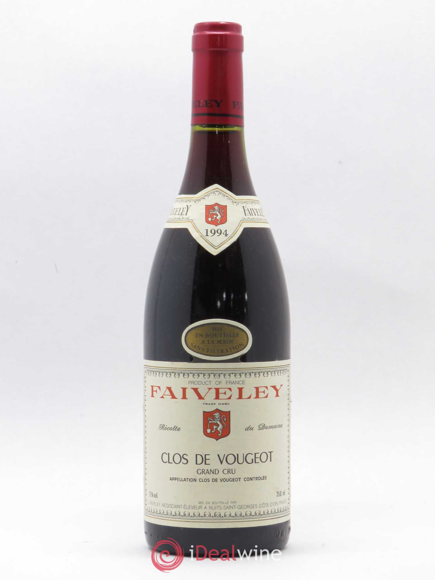 Clos de Vougeot Grand Cru Faiveley 1994 - Lot de 1 bouteille - 0