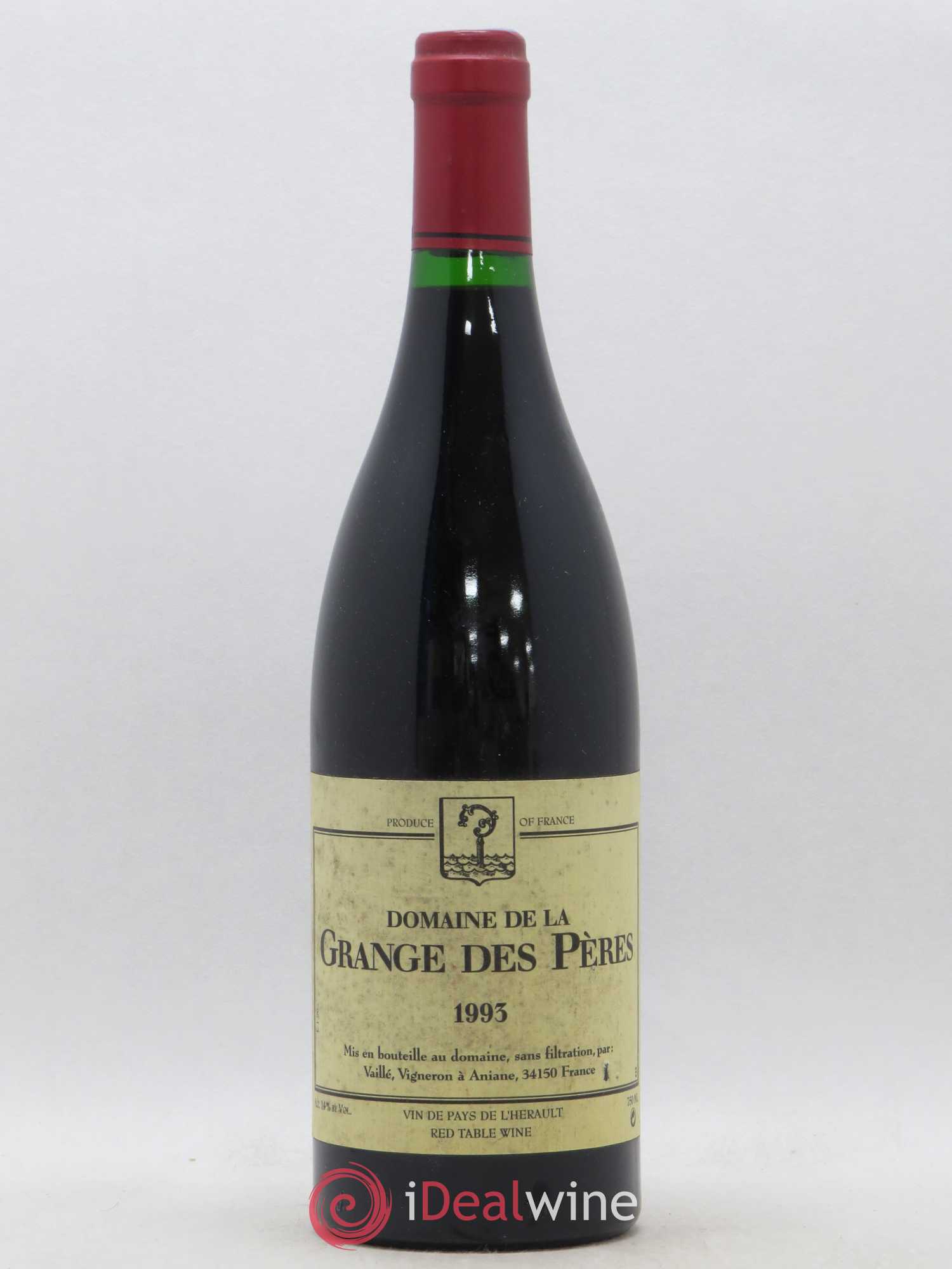 Pays d'Hérault Grange des Pères Laurent Vaillé 1993 - Lot de 1 bouteille - 0