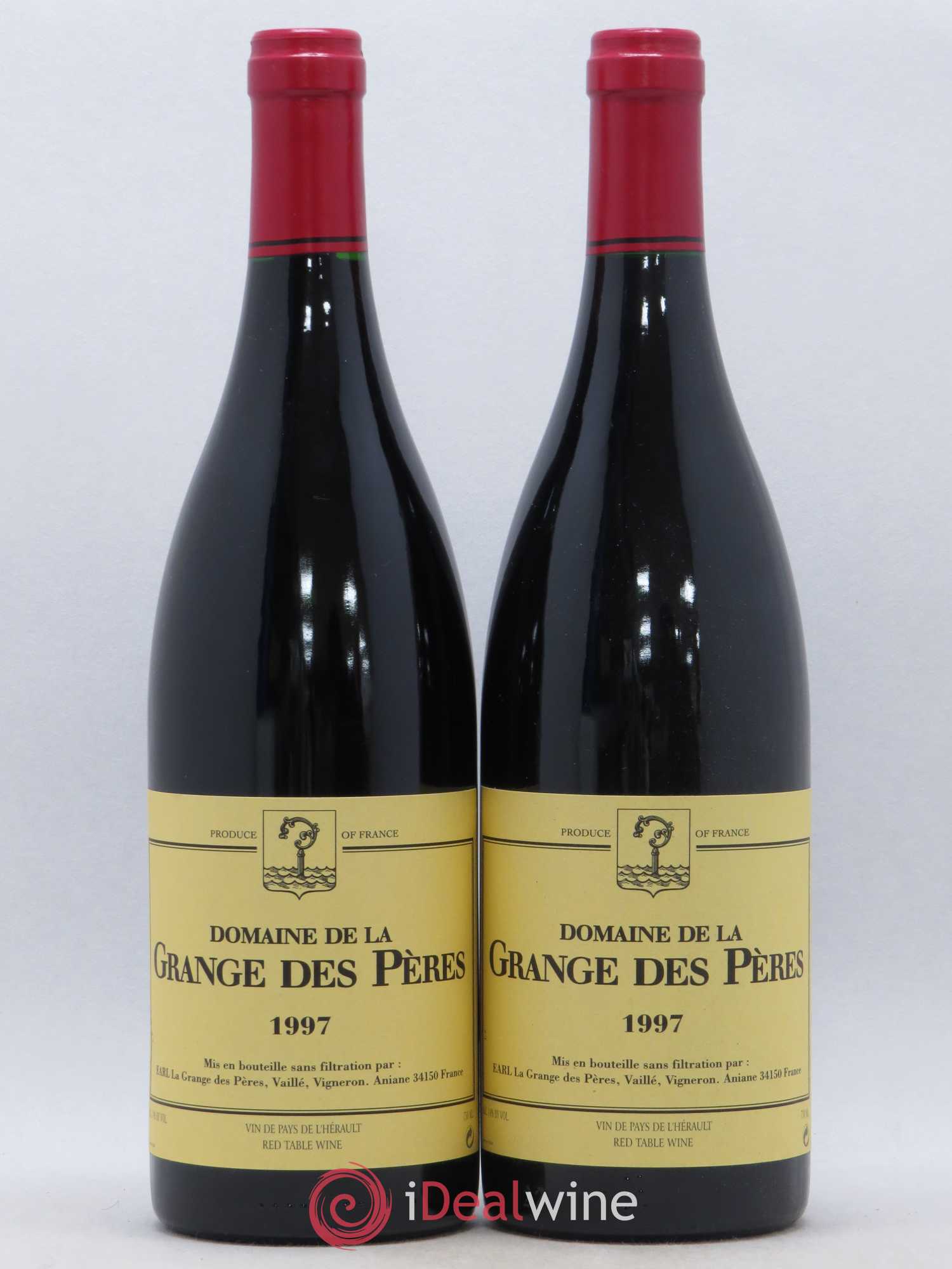 Pays d'Hérault Grange des Pères Laurent Vaillé 1997 - Lot de 2 bouteilles - 0