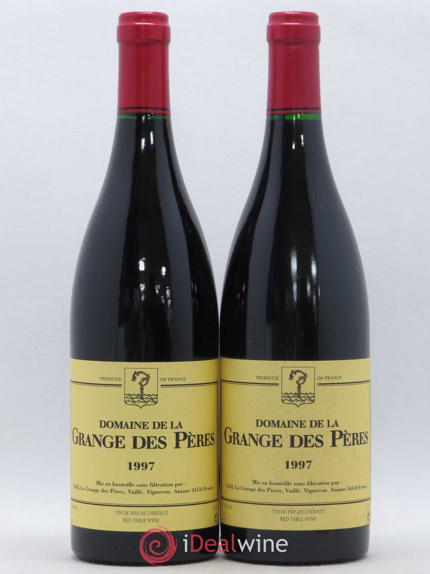 Pays d'Hérault Grange des Pères Laurent Vaillé 1997 - Lot de 2 bouteilles - 0