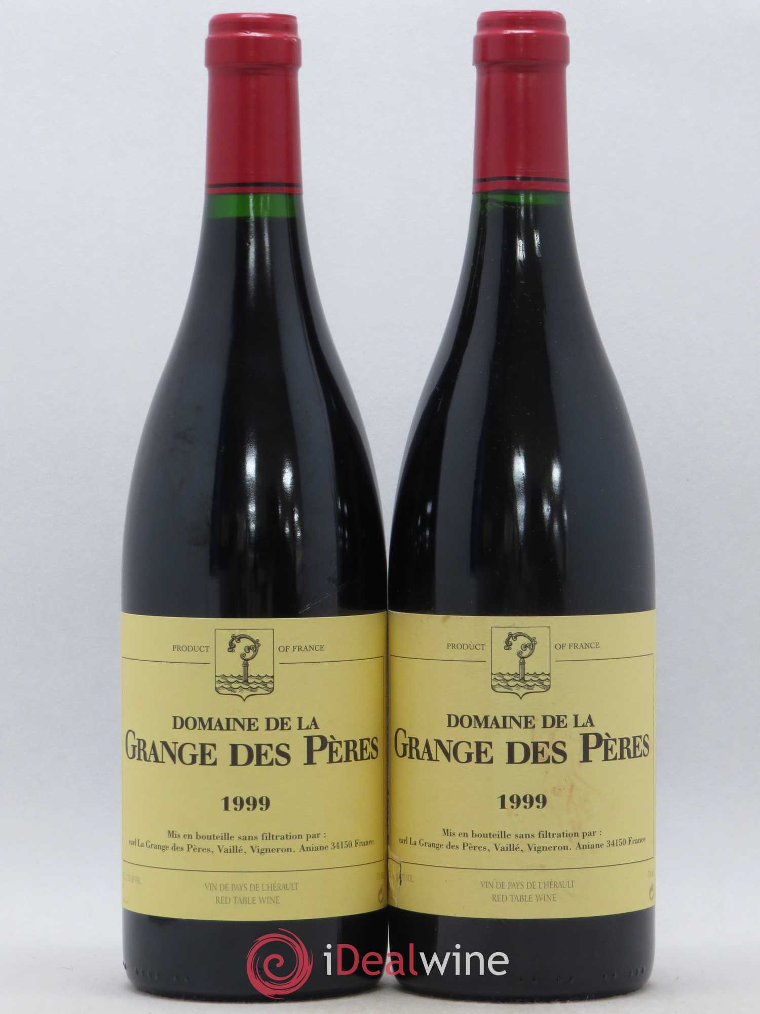 Pays d'Hérault Grange des Pères Laurent Vaillé 1999 - Lot de 2 bouteilles - 0