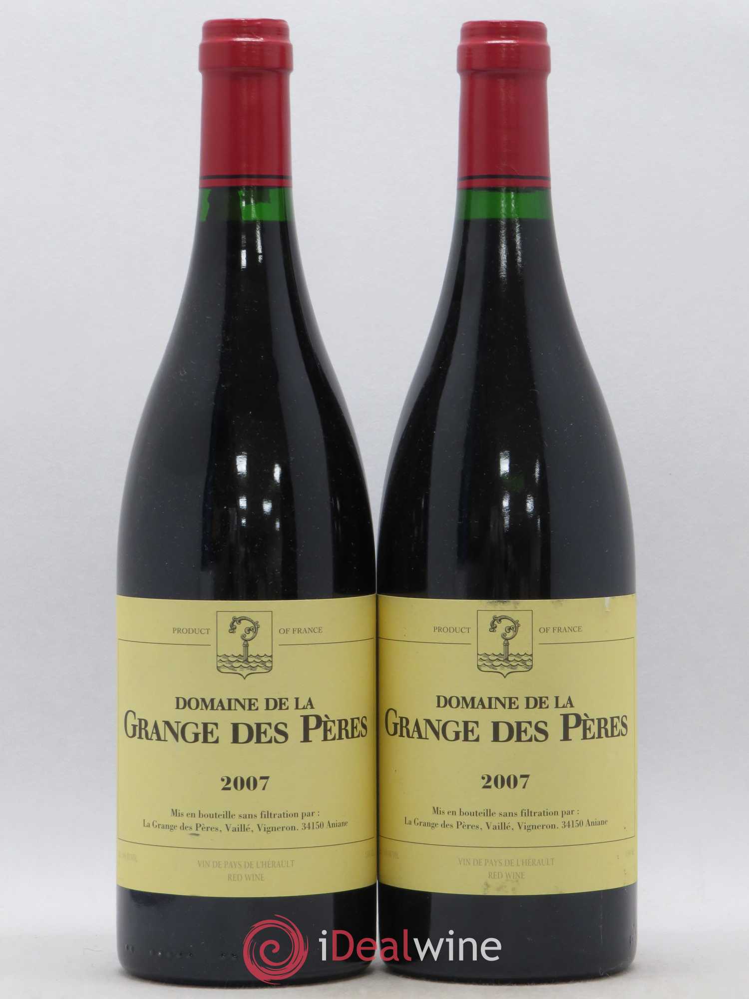 Pays d'Hérault Grange des Pères Laurent Vaillé 2007 - Lot de 2 bouteilles - 0