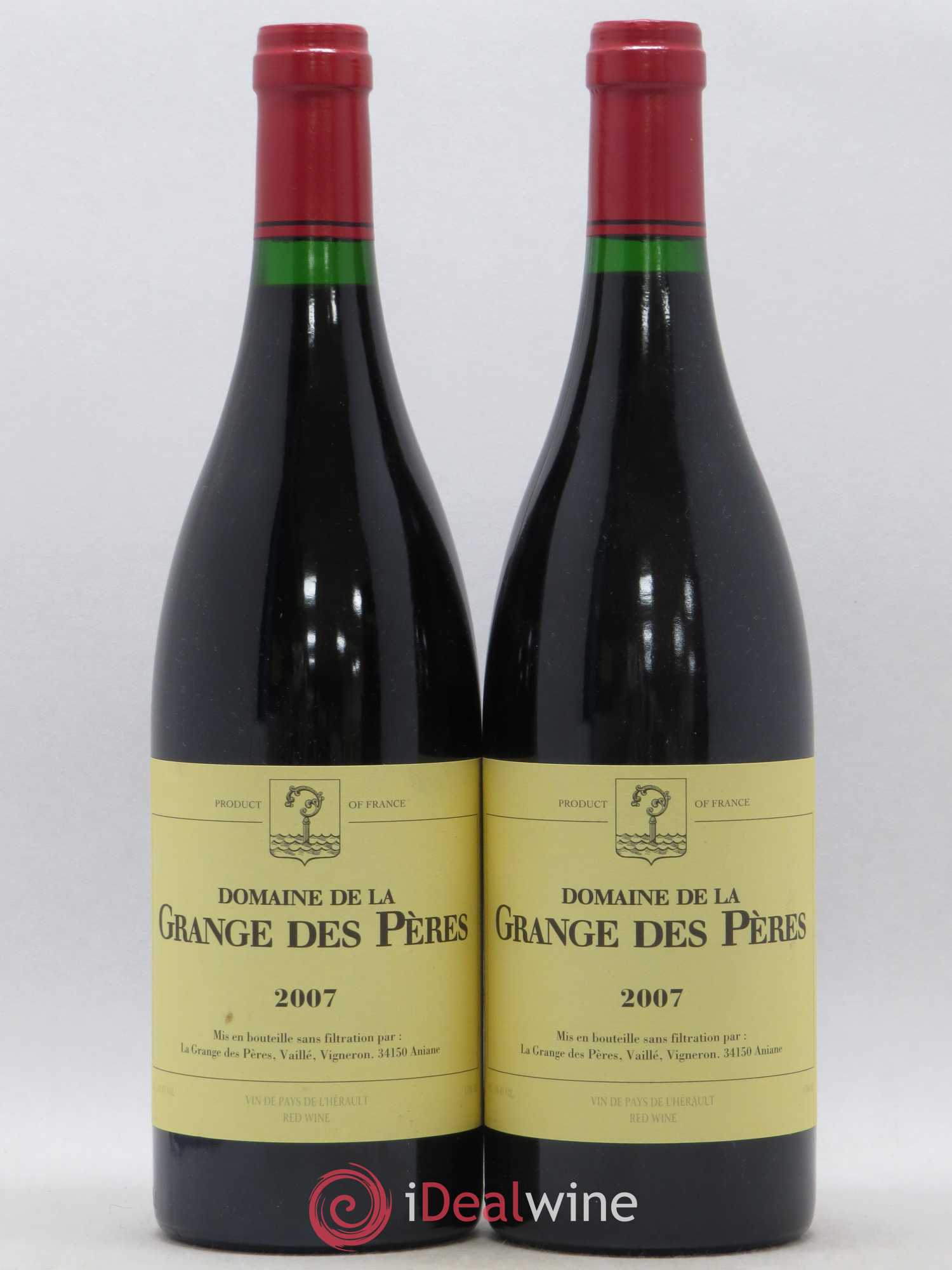 Pays d'Hérault Grange des Pères Laurent Vaillé 2007 - Lot de 2 bouteilles - 0