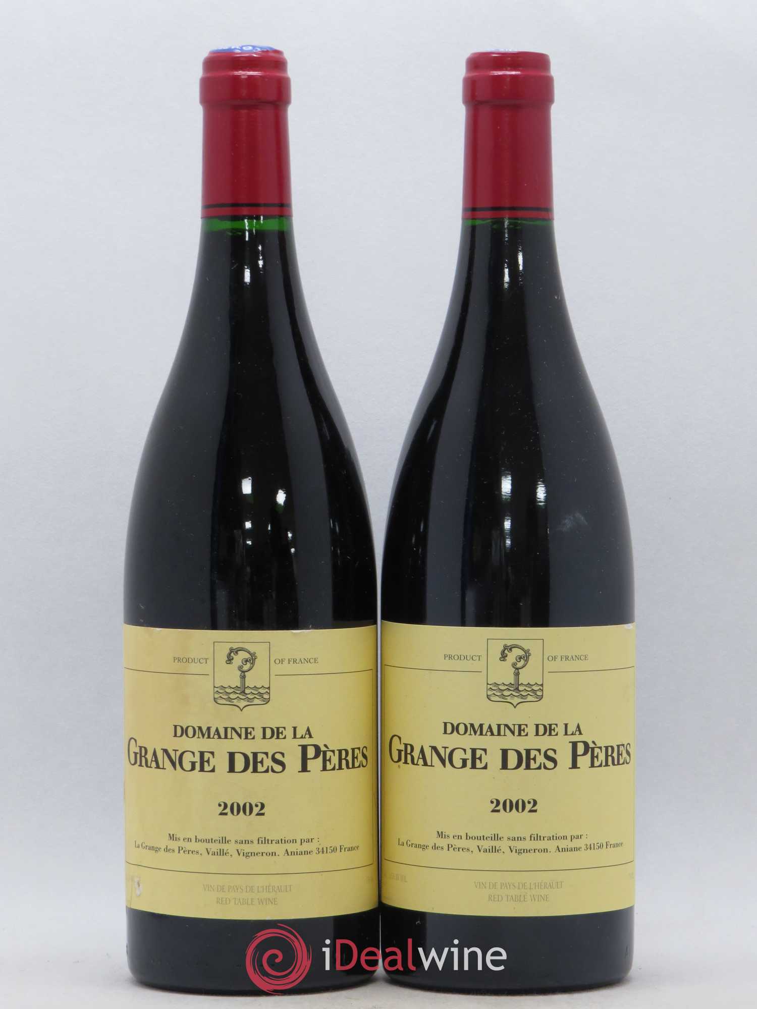 Pays d'Hérault Grange des Pères Laurent Vaillé 2002 - Lot de 2 bouteilles - 0