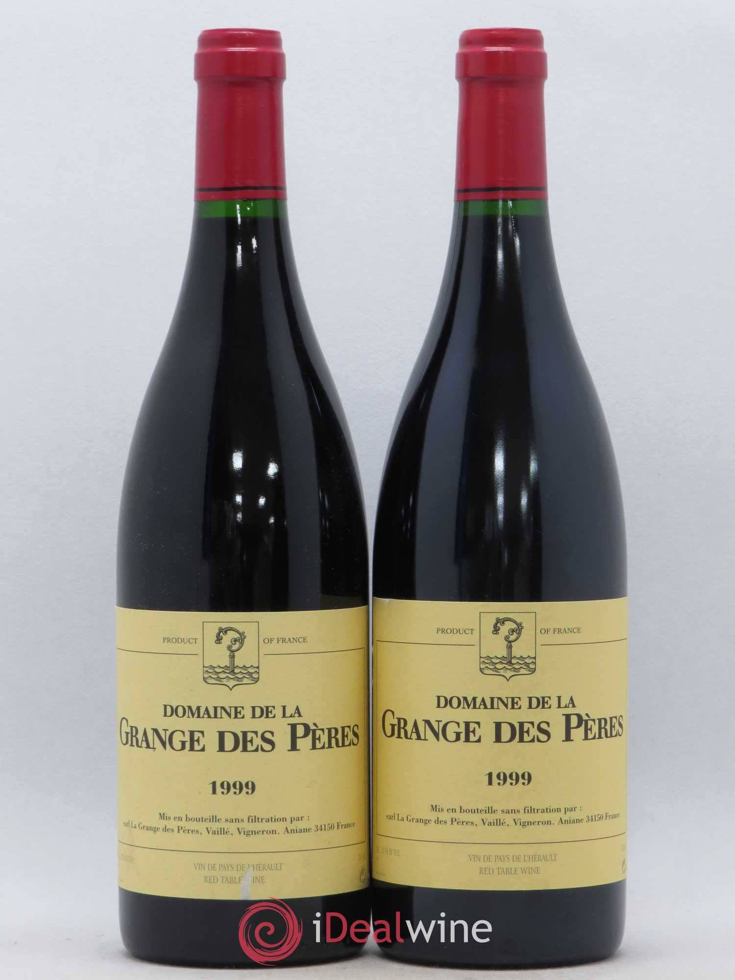 Pays d'Hérault Grange des Pères Laurent Vaillé 1999 - Lot de 2 bouteilles - 0