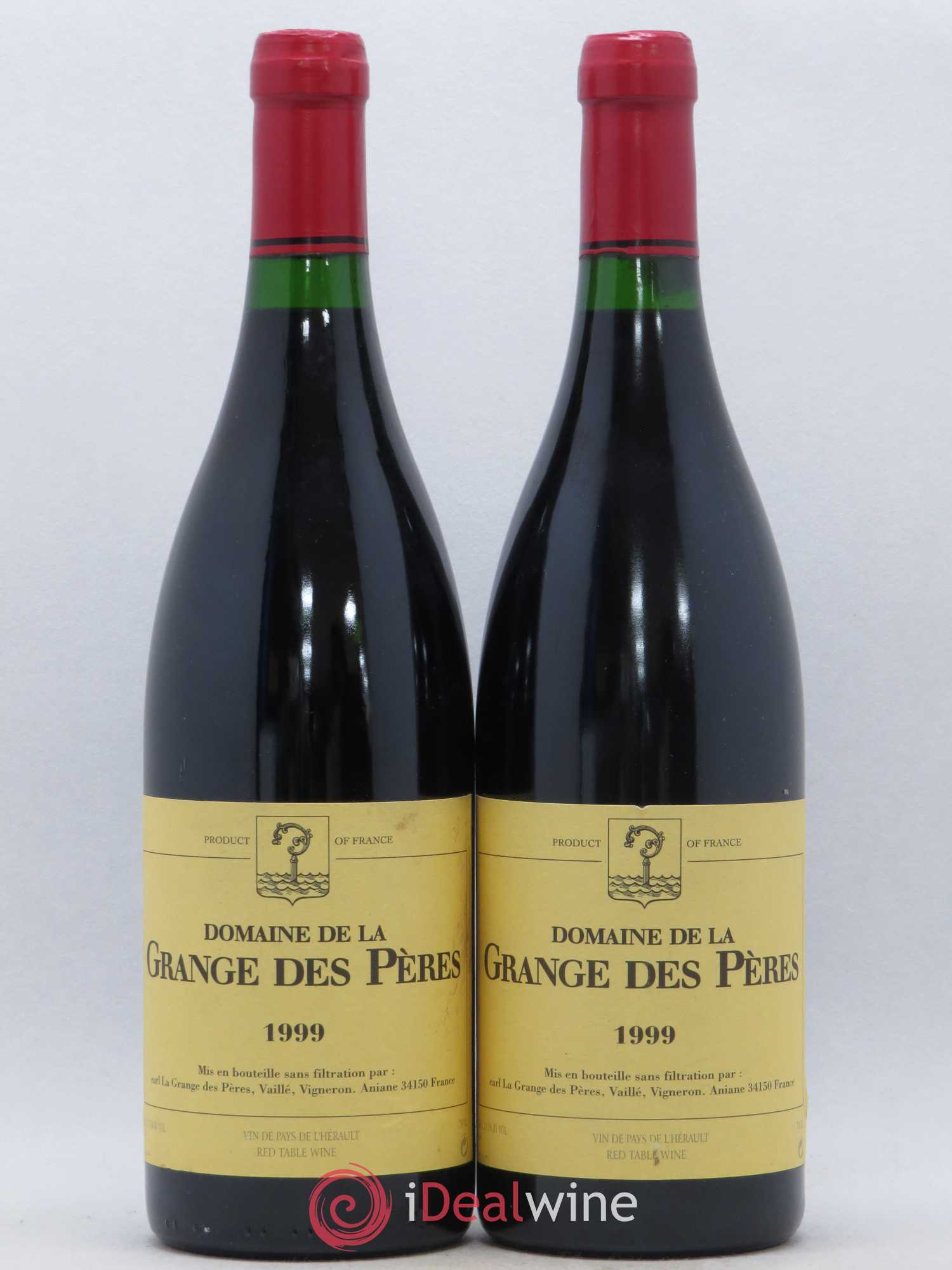 Pays d'Hérault Grange des Pères Laurent Vaillé 1999 - Lot de 2 bouteilles - 0